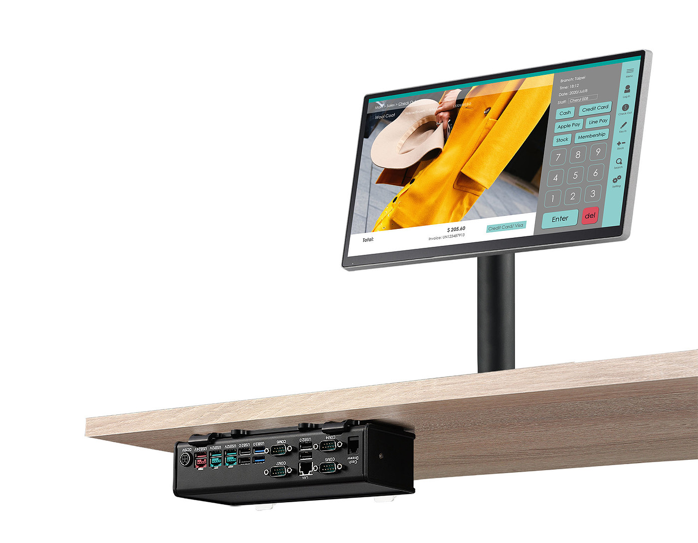 POS system，modularization，aluminium，2021 red dot product design award，