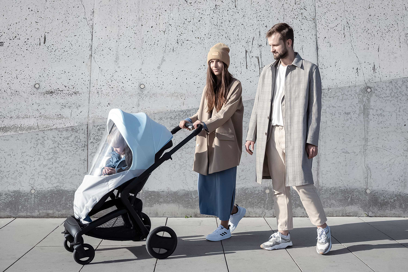 baby carriage，Anti haze，Mother and baby，