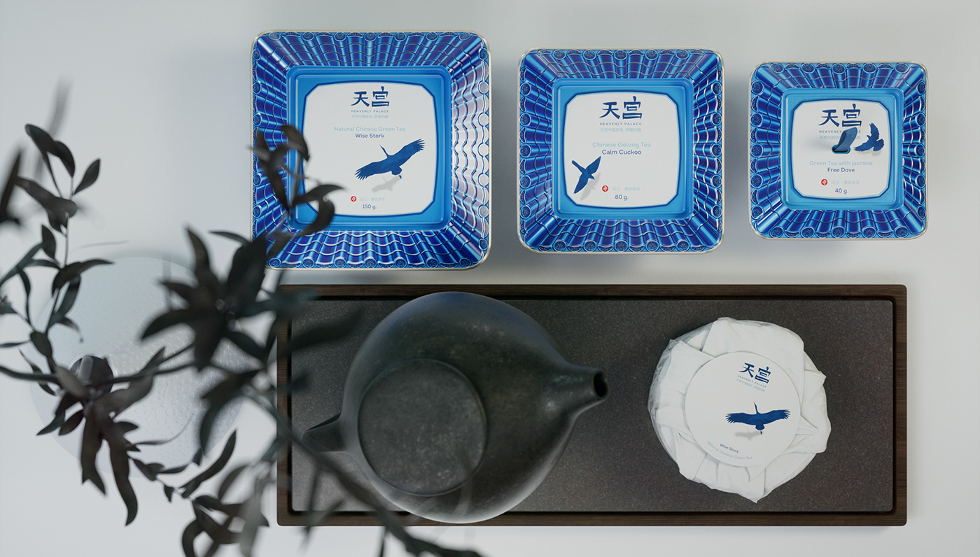 Heavenly Palace，Heavenly palace，Tea bag，Illustration，