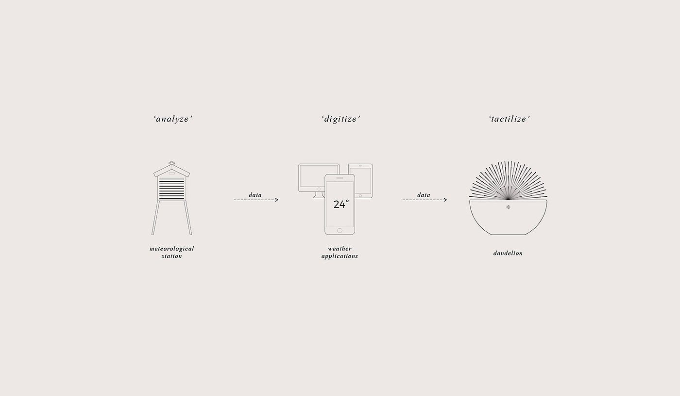 Dandelion，weather forecast，conceptual design，Intuitive perception，originality，