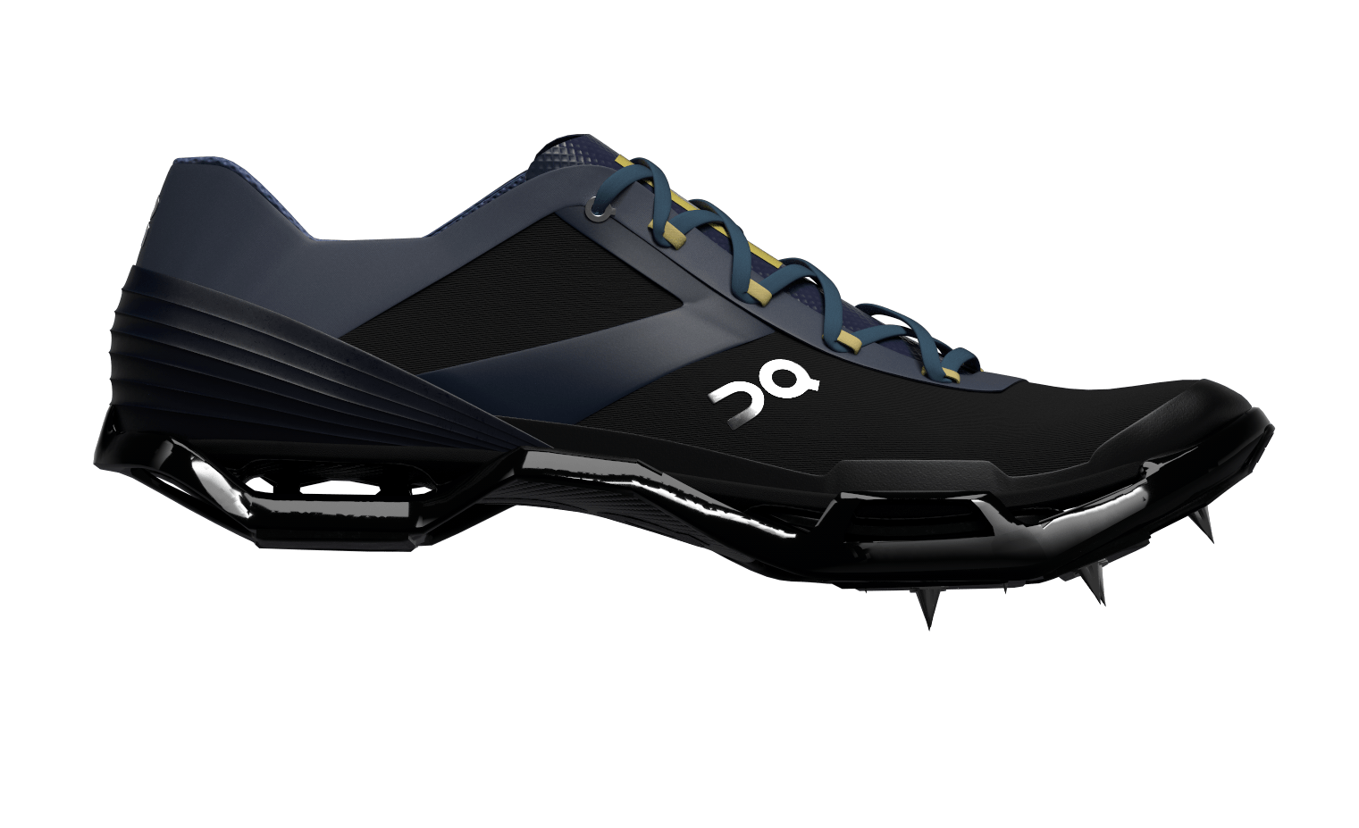 black，Spiked shoes，Shoe design，ON Running，