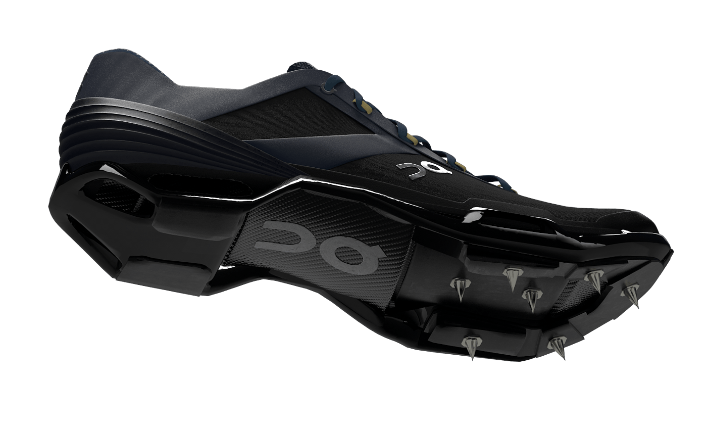 black，Spiked shoes，Shoe design，ON Running，