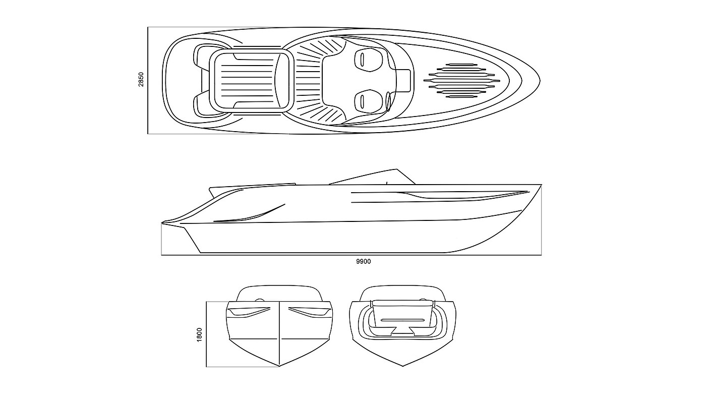 Yacht Design ，conceptual design，white，gules，Princess yacht concept，Ballerina，