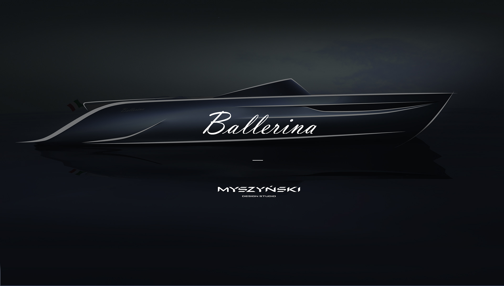Yacht Design ，conceptual design，white，gules，Princess yacht concept，Ballerina，