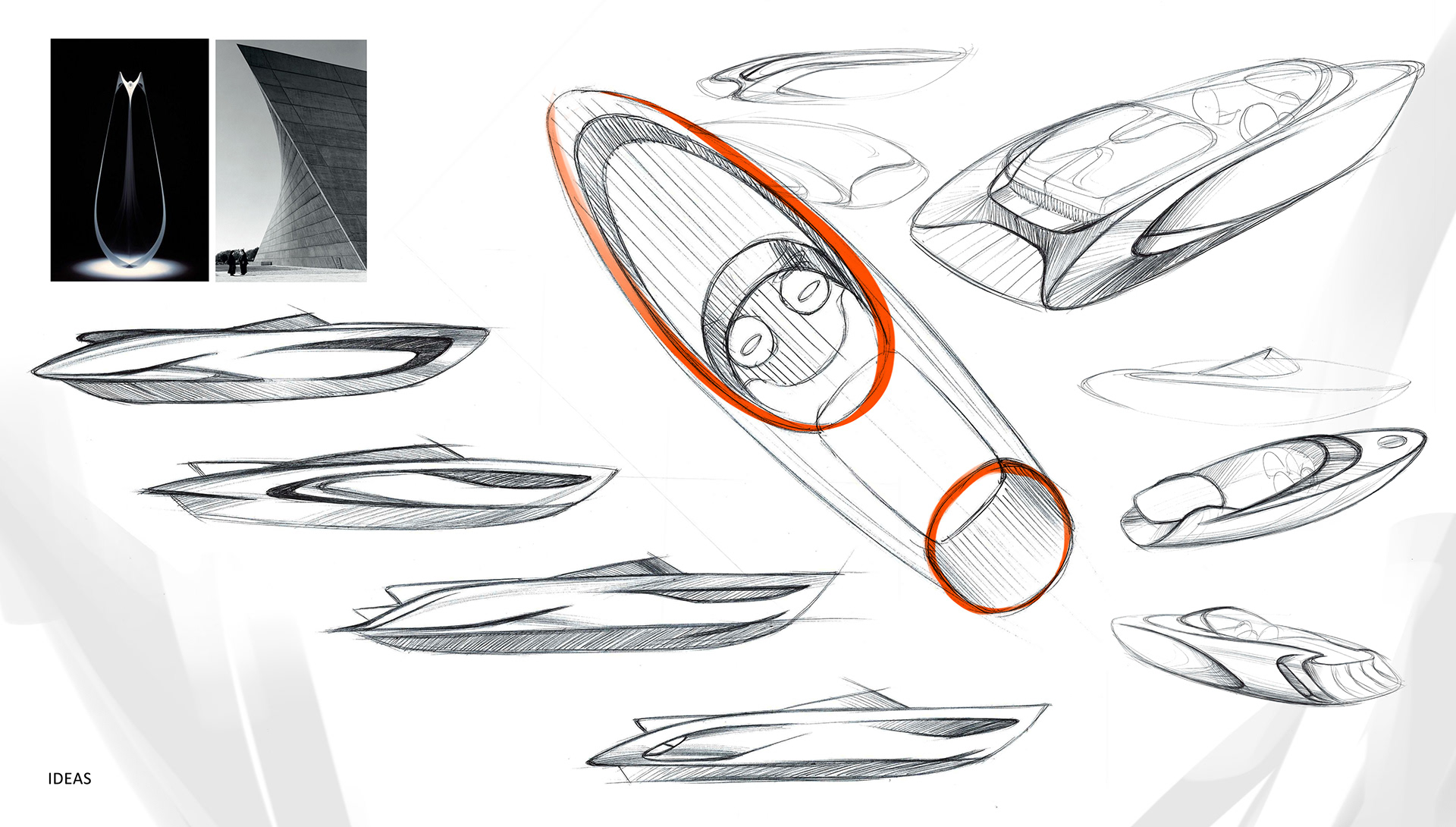 Yacht Design ，conceptual design，white，gules，Princess yacht concept，Ballerina，