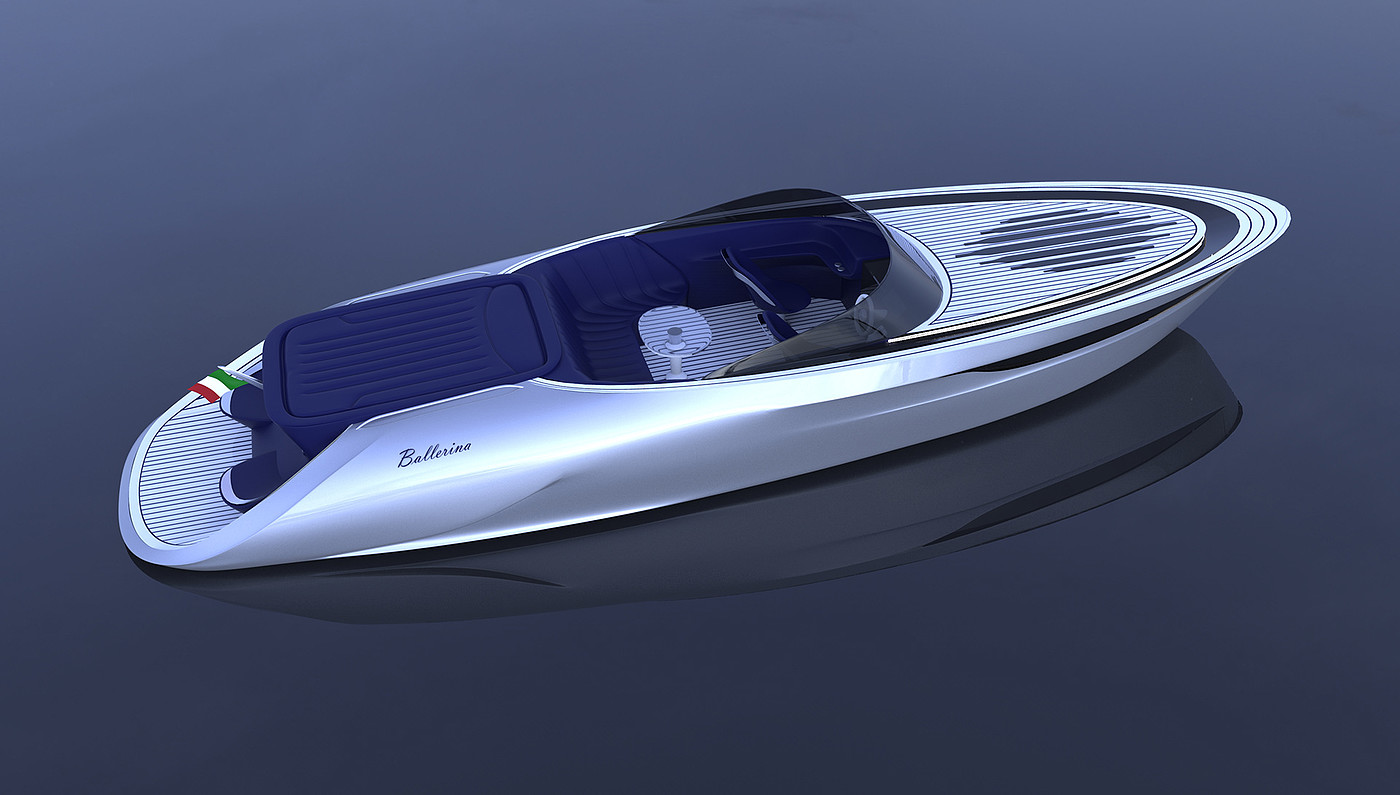 Yacht Design ，conceptual design，white，gules，Princess yacht concept，Ballerina，