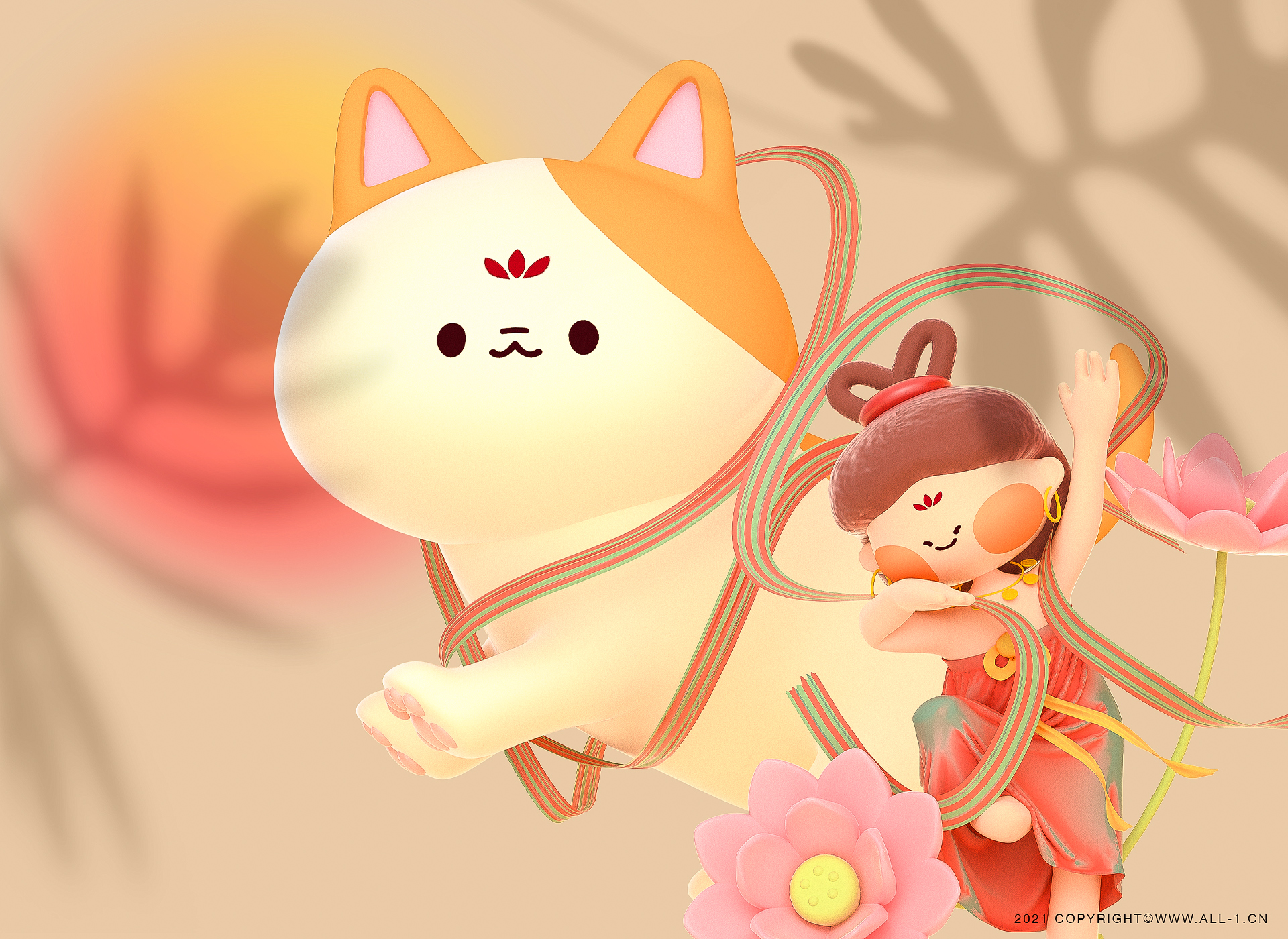 Cartoon design，c4d，Cultural and creative products，