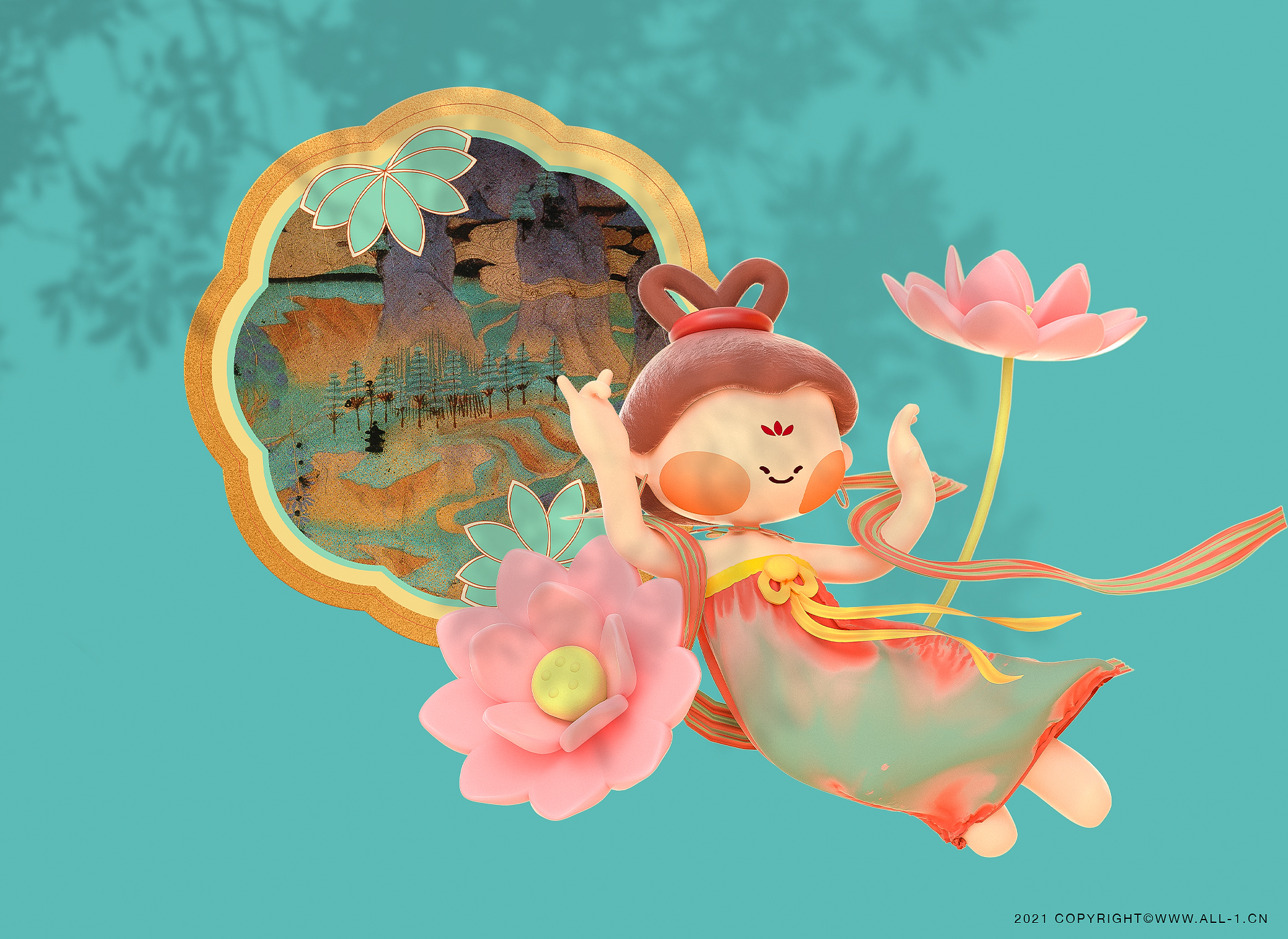 Cartoon design，c4d，Cultural and creative products，