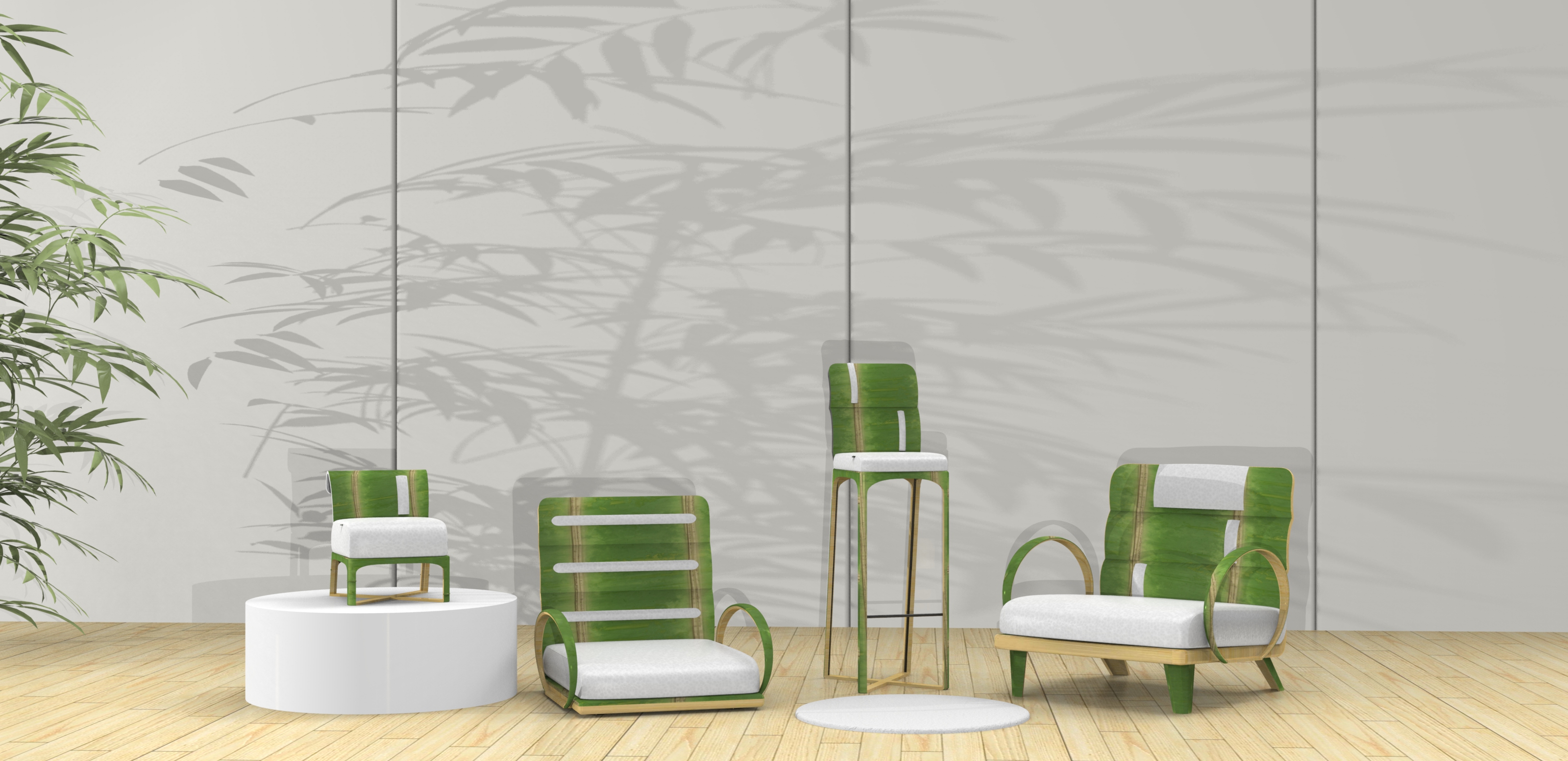 furniture，bamboo，Stool ，
