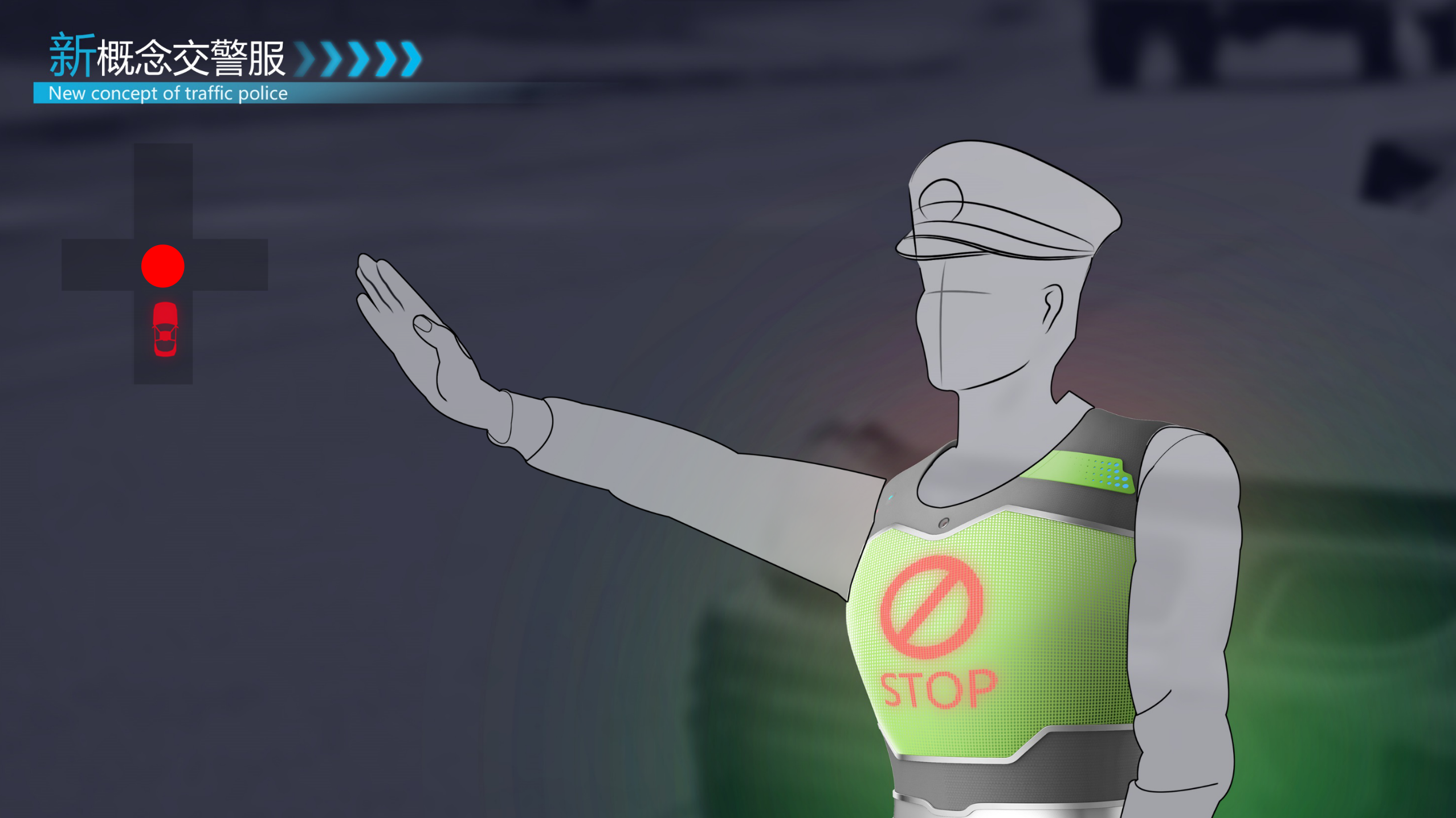 concept，traffic police，security，traffic，clothing，Camera，wifi，