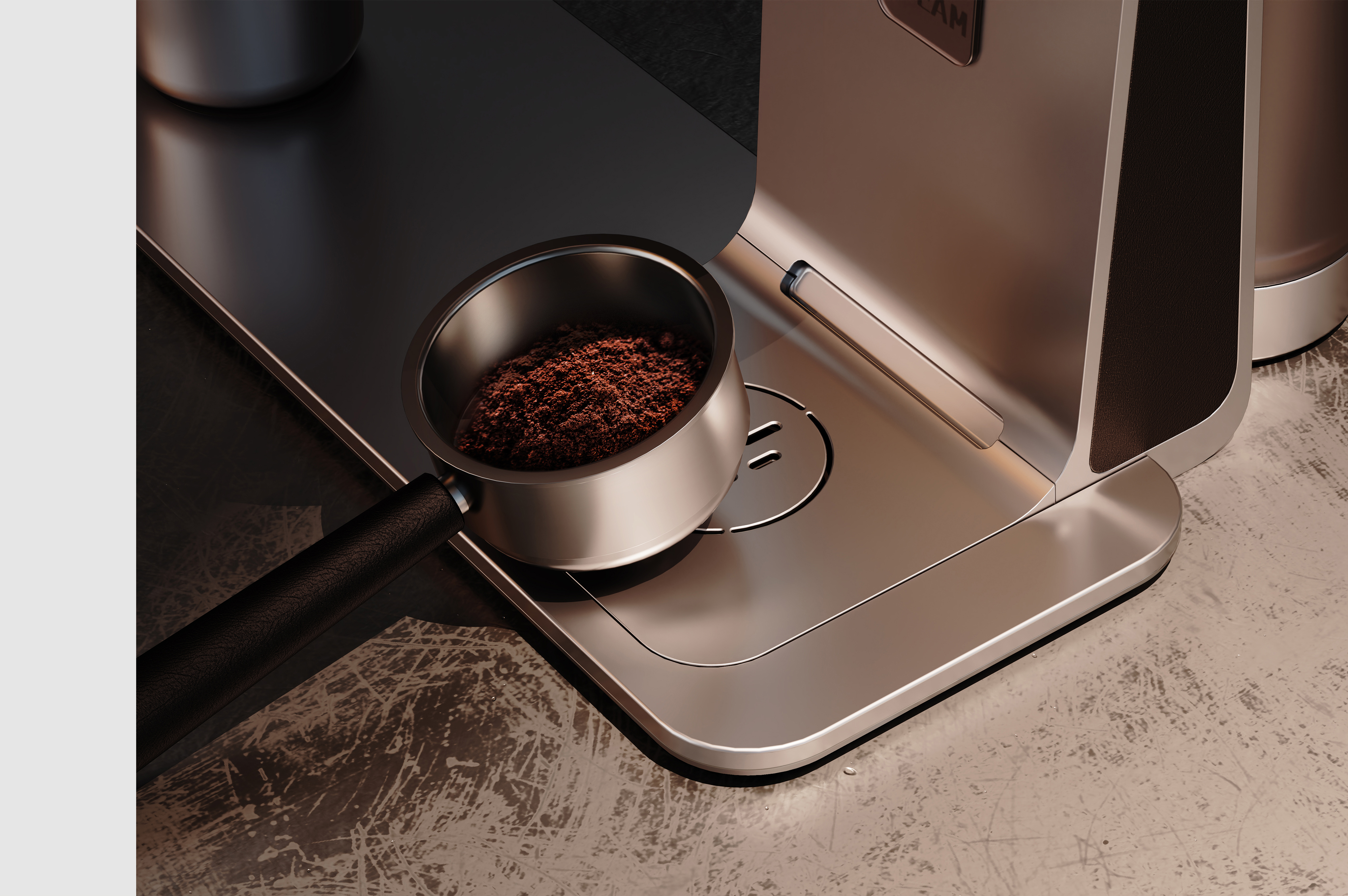 grind，Coffee machine，Metal master，The imprint of things Innovative design，