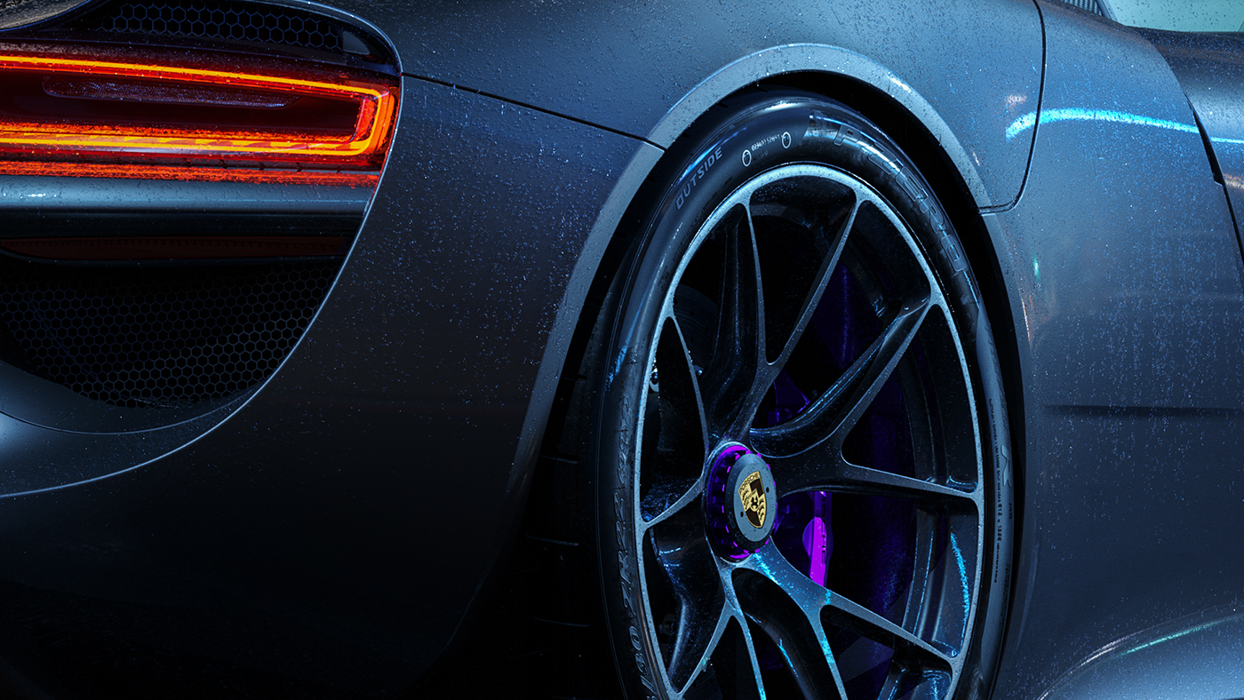 blue，Luxury car，automobile，918 Spiders，Porsche，