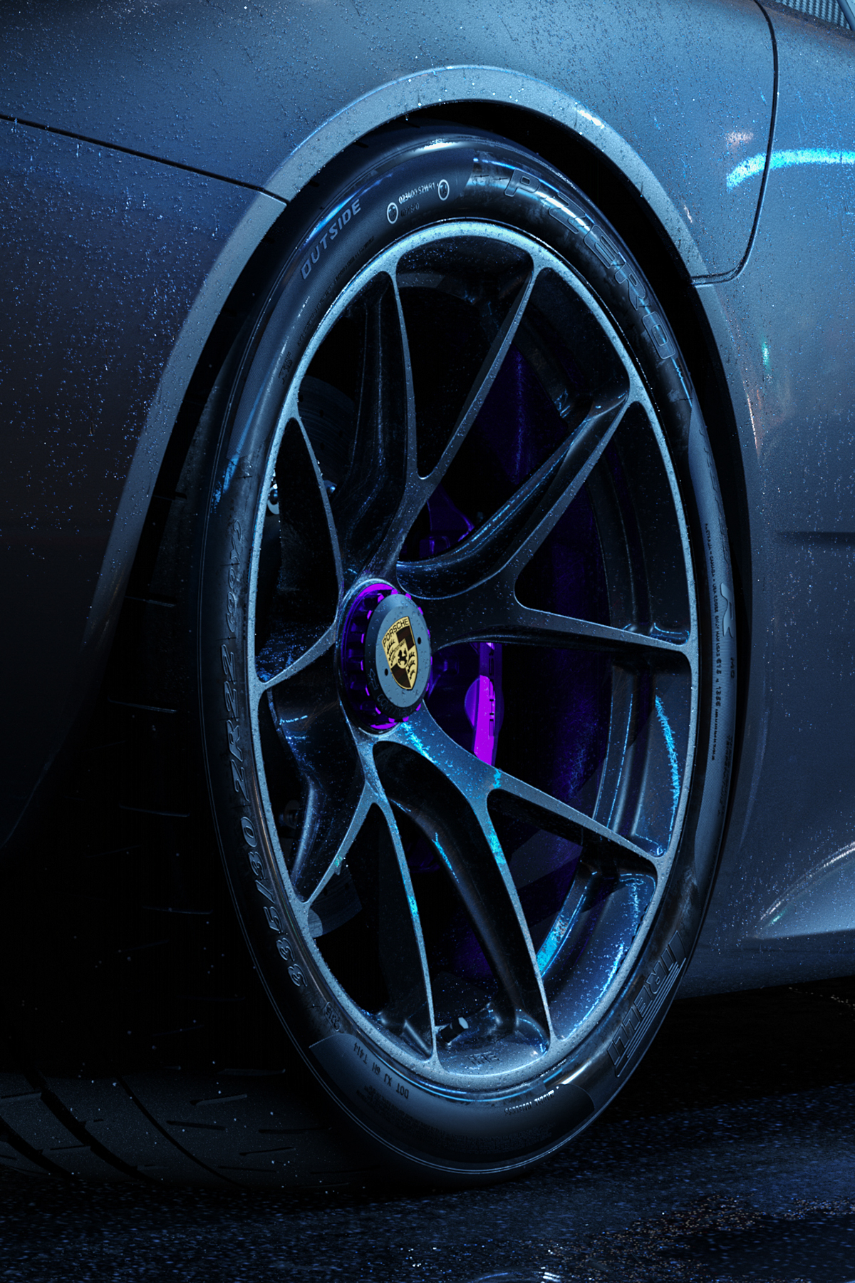 blue，Luxury car，automobile，918 Spiders，Porsche，