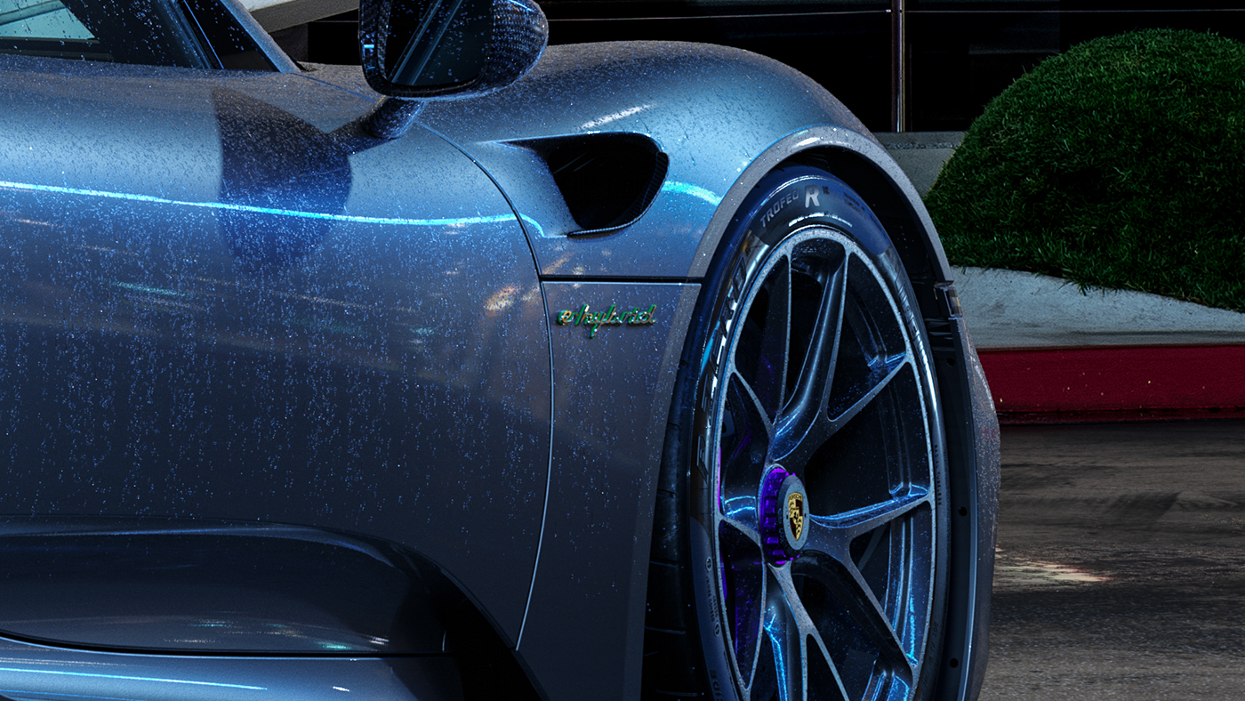 blue，Luxury car，automobile，918 Spiders，Porsche，