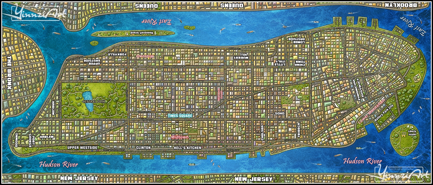 Illustration，Original painting，Game original，City illustration，Map，poster，