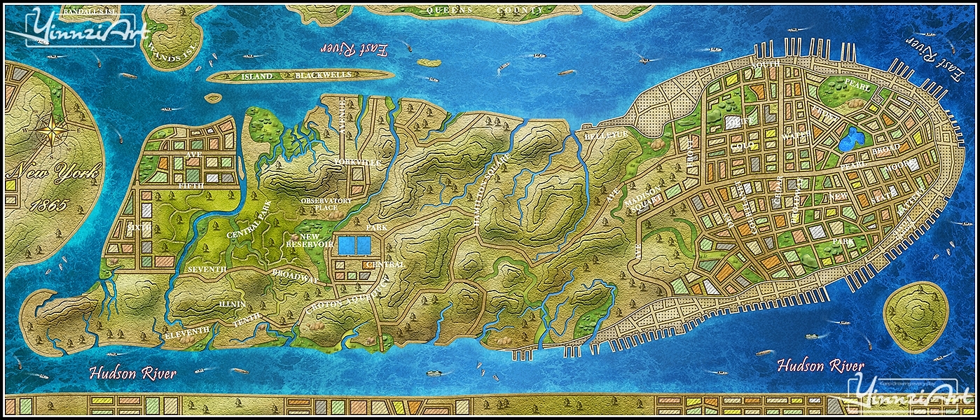 Illustration，Original painting，Game original，City illustration，Map，poster，