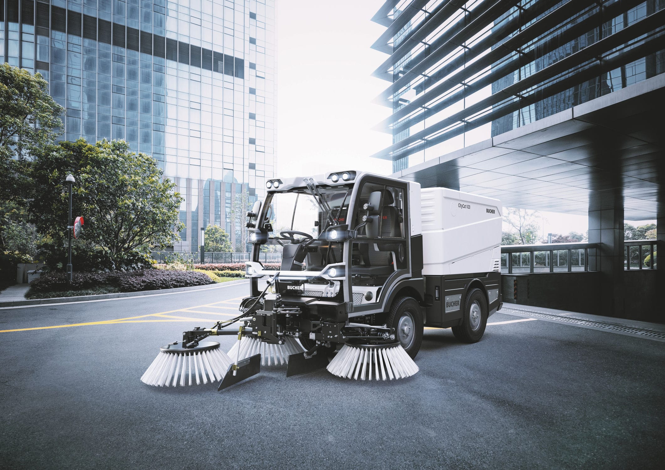 Compact electric sweeper，vehicle，Bucher CityCat V20e，2021 red dot product design award，