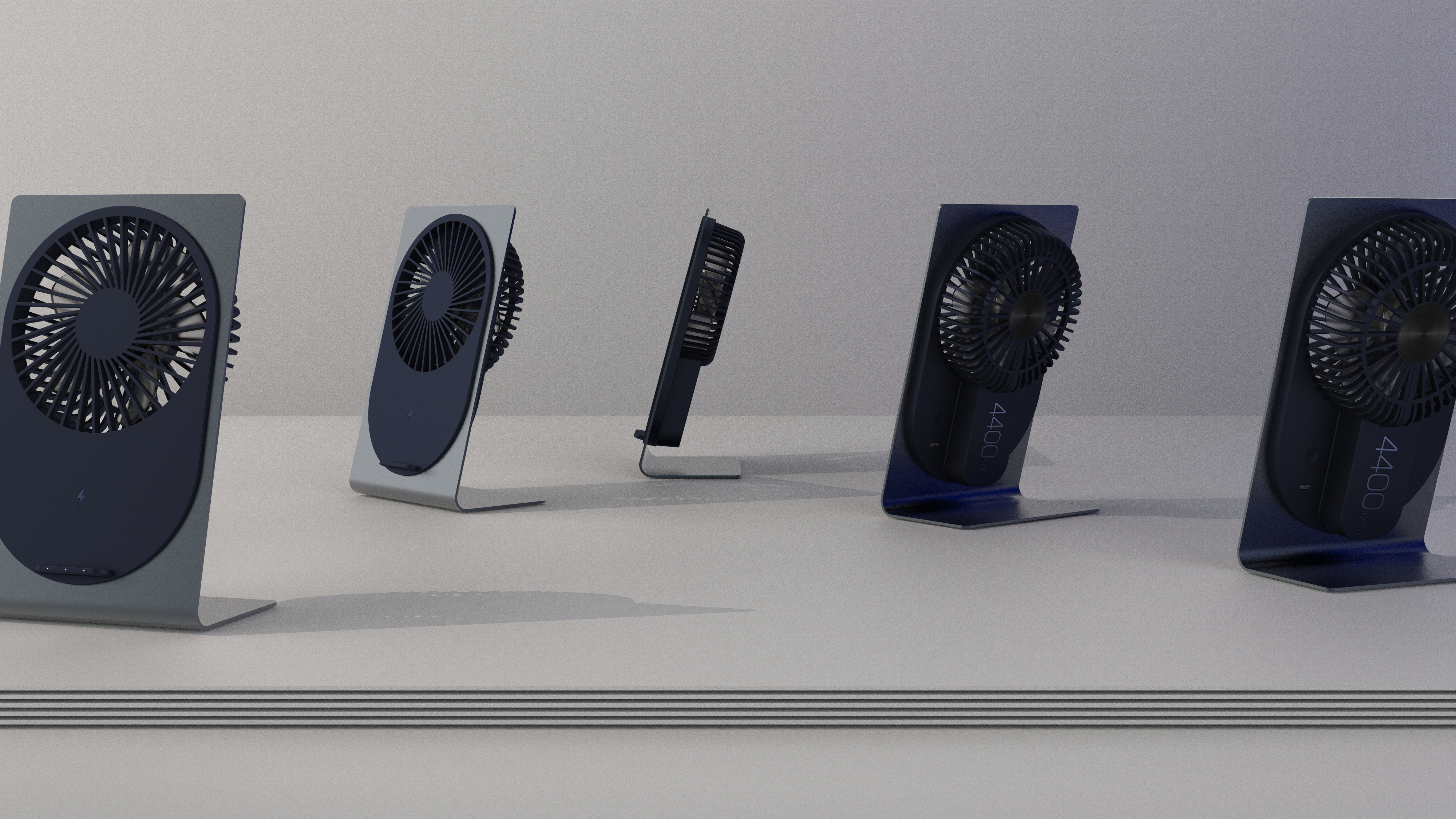 Desktop small fan，Mobile phone bracket，Wireless charging，