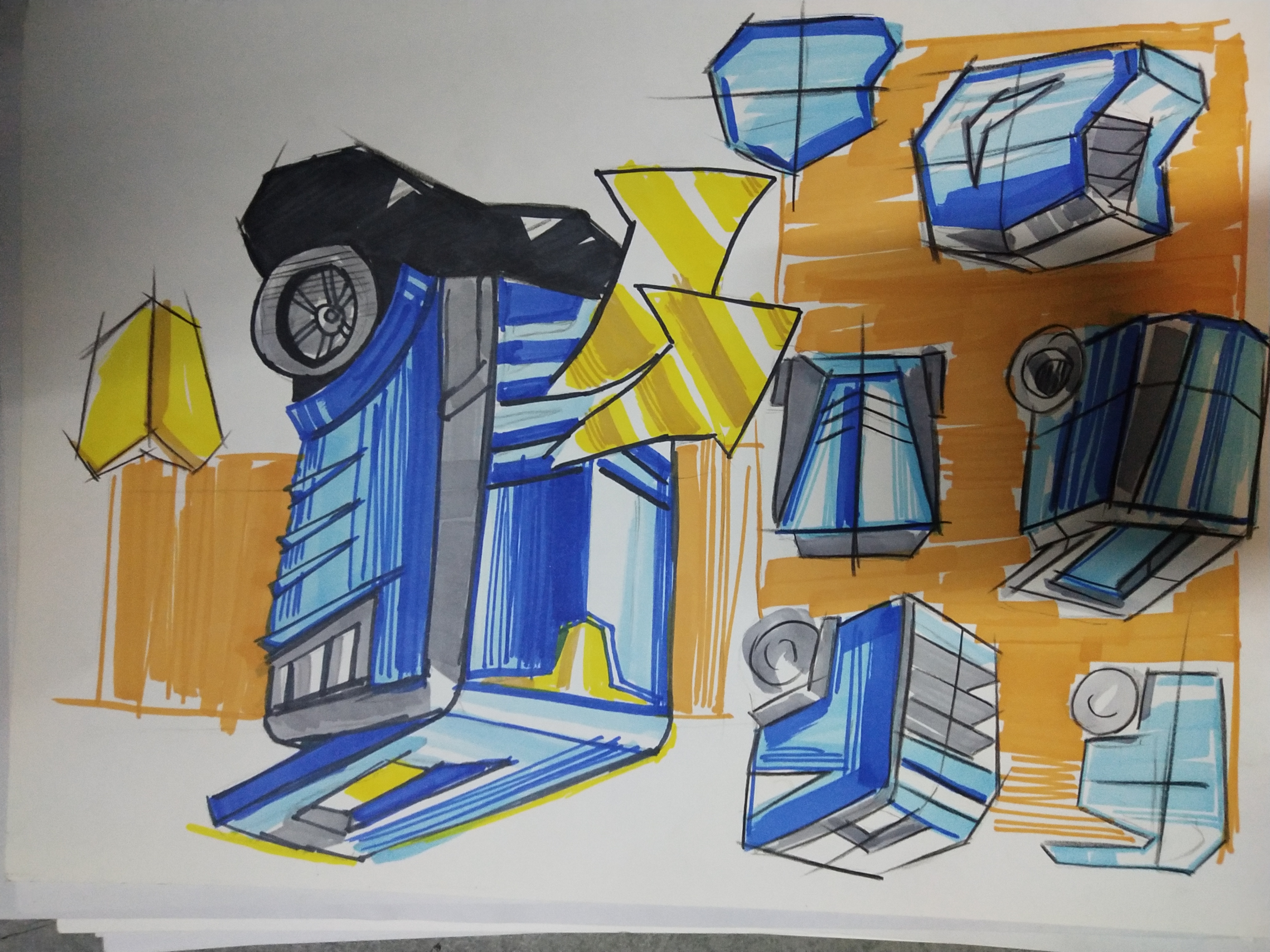 Hand drawn，marker pen，