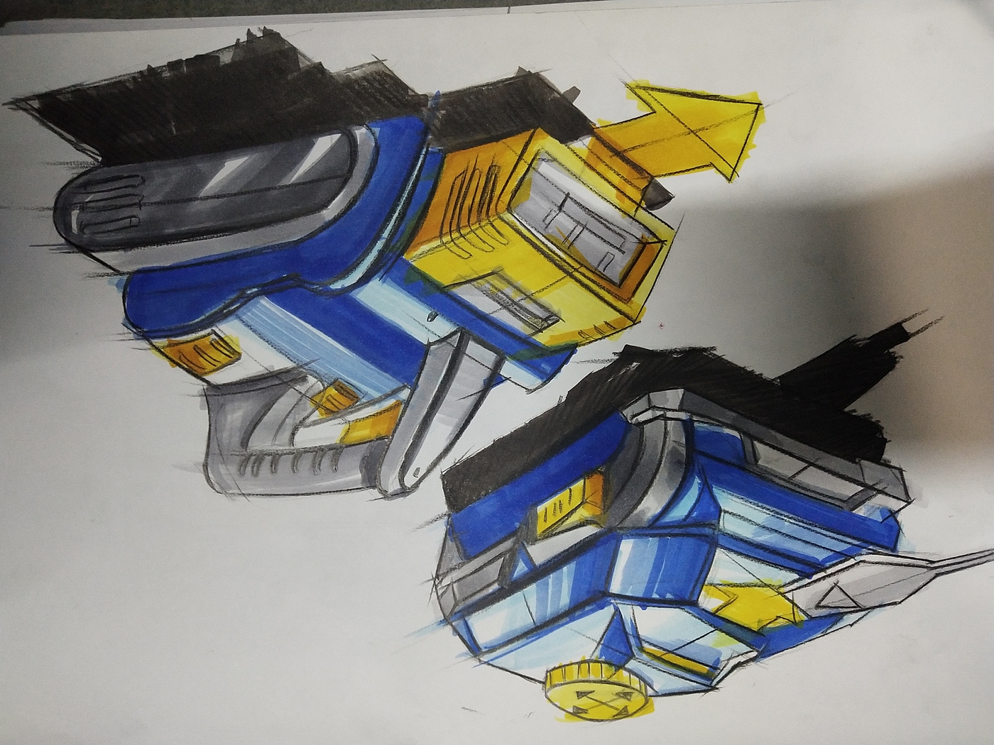 Hand drawn，marker pen，