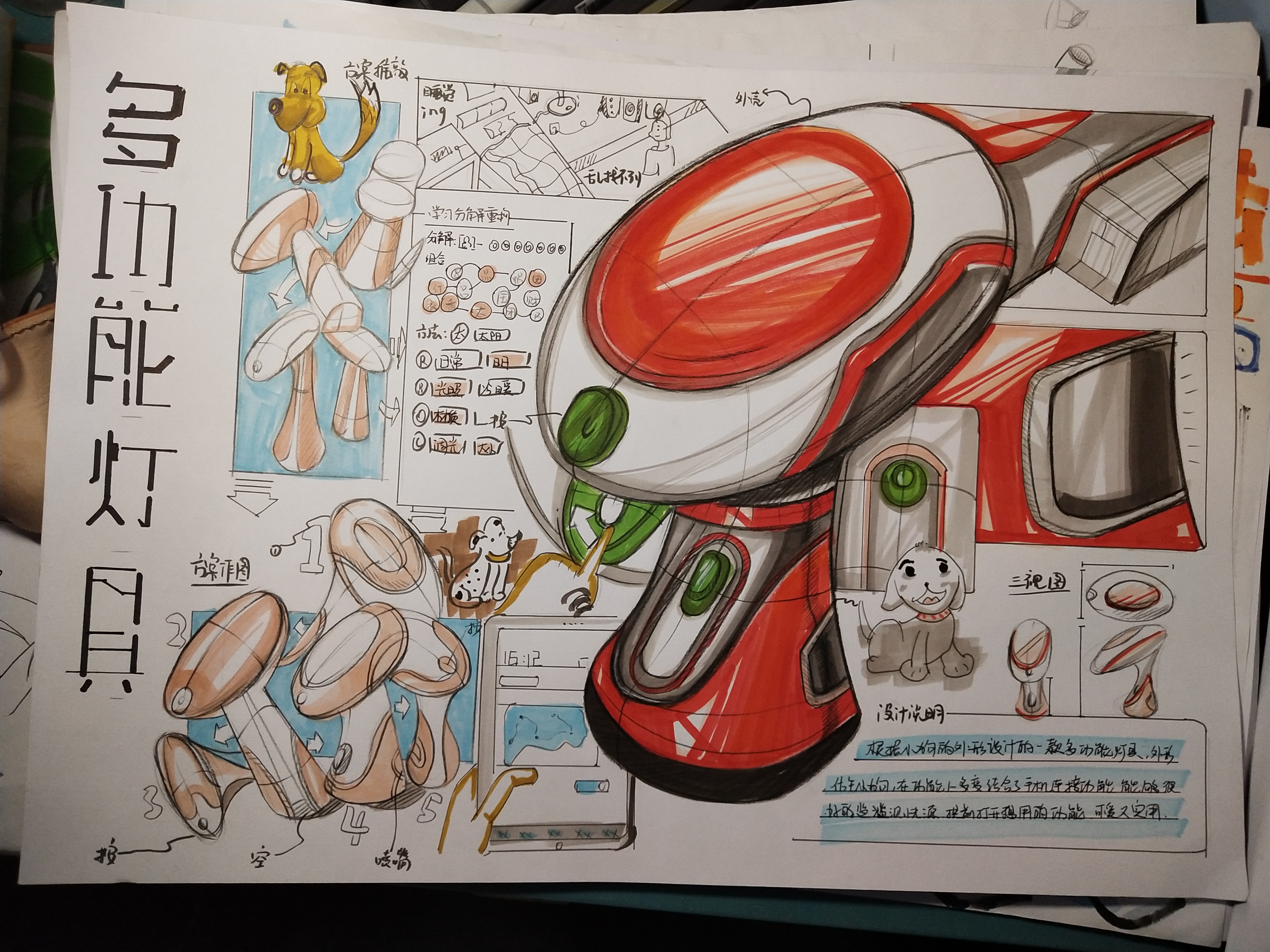 Hand drawn，marker pen，