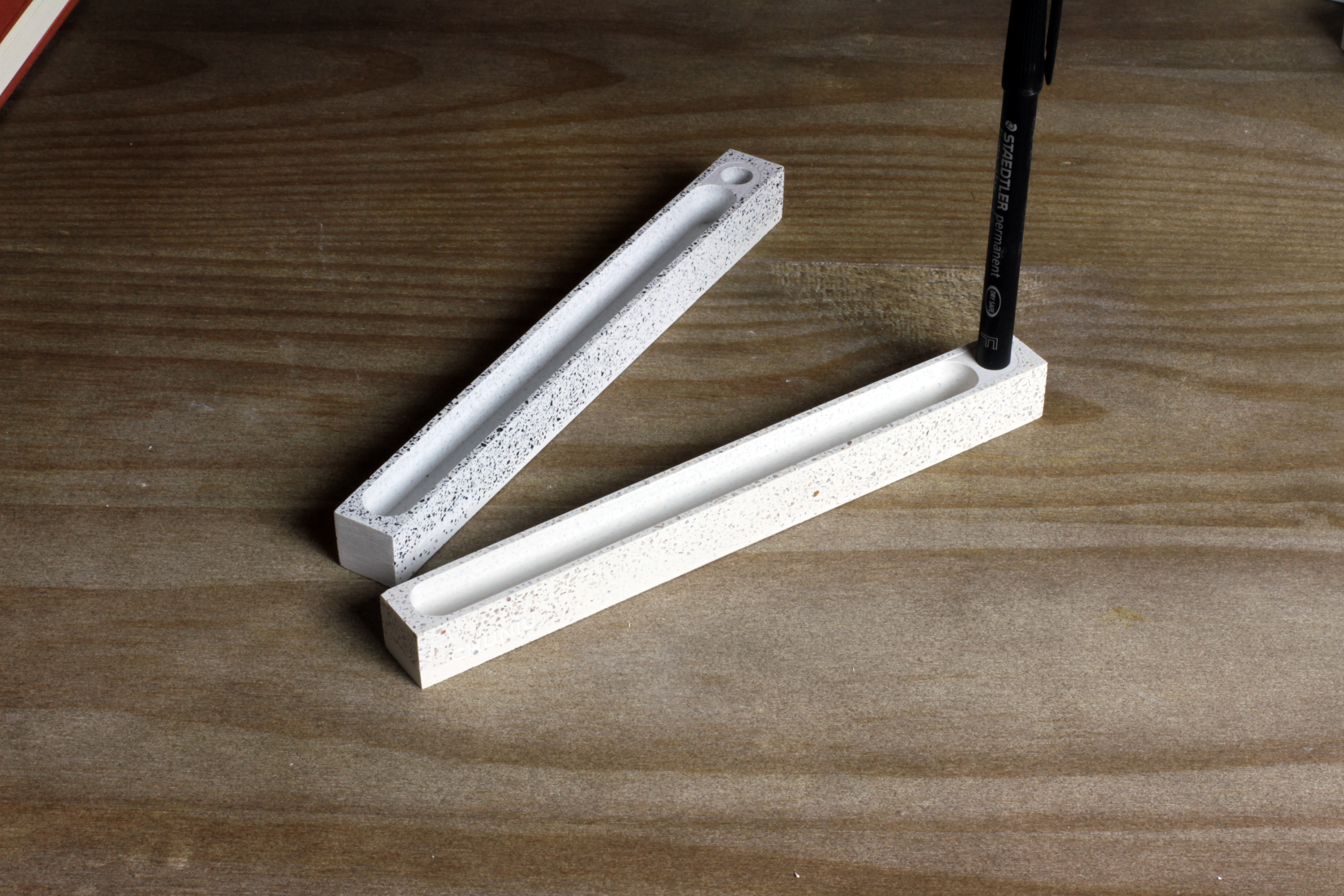 Terrazzo，Clear cement，Pen insert，Pencil case，