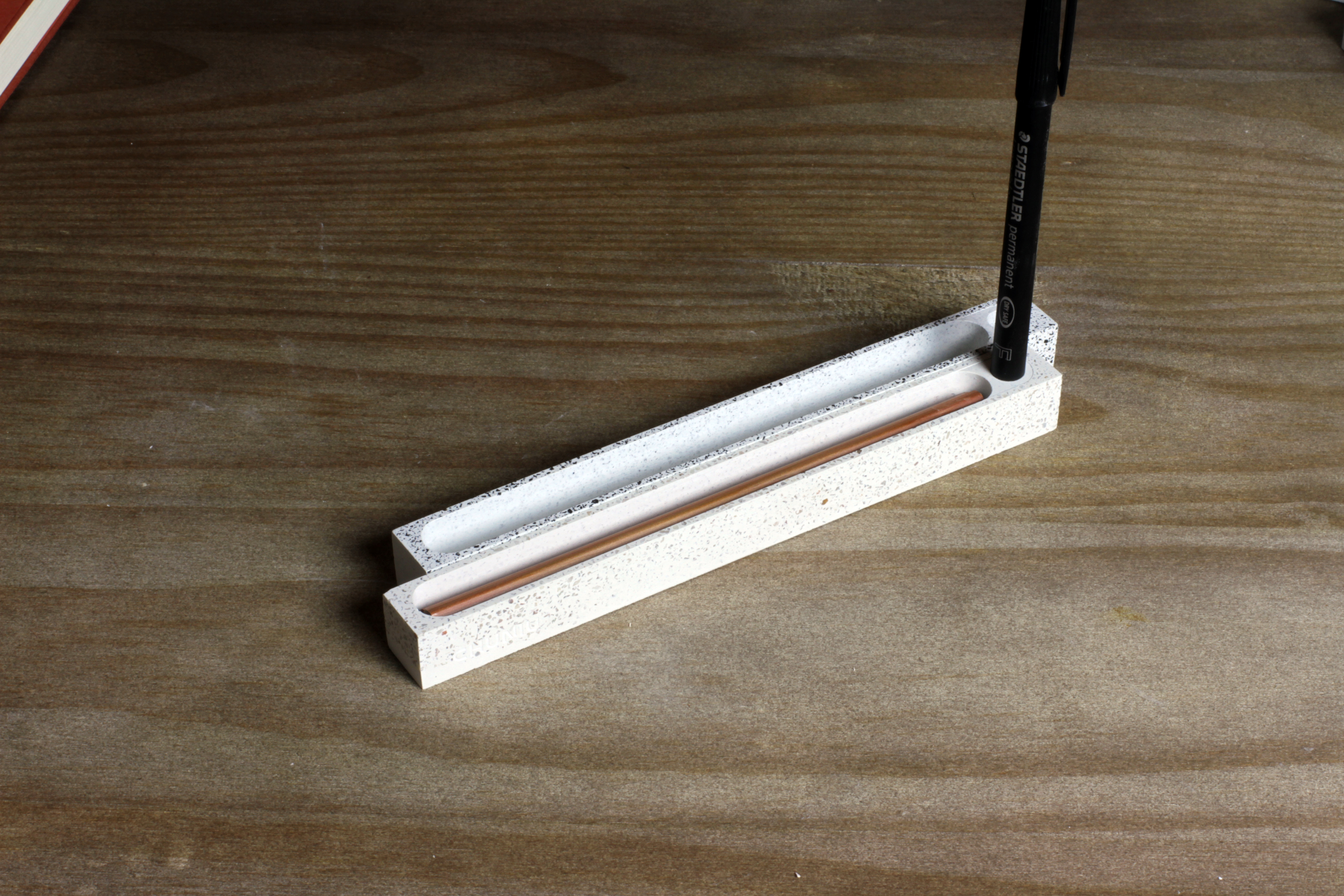 Terrazzo，Clear cement，Pen insert，Pencil case，