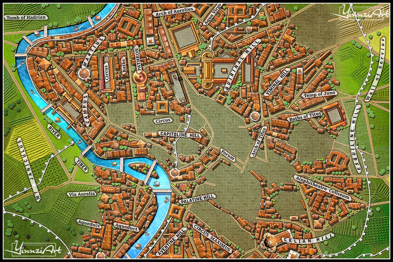 Illustration，Original painting，City illustration，Game original，poster，Map，Jigsaw puzzle，