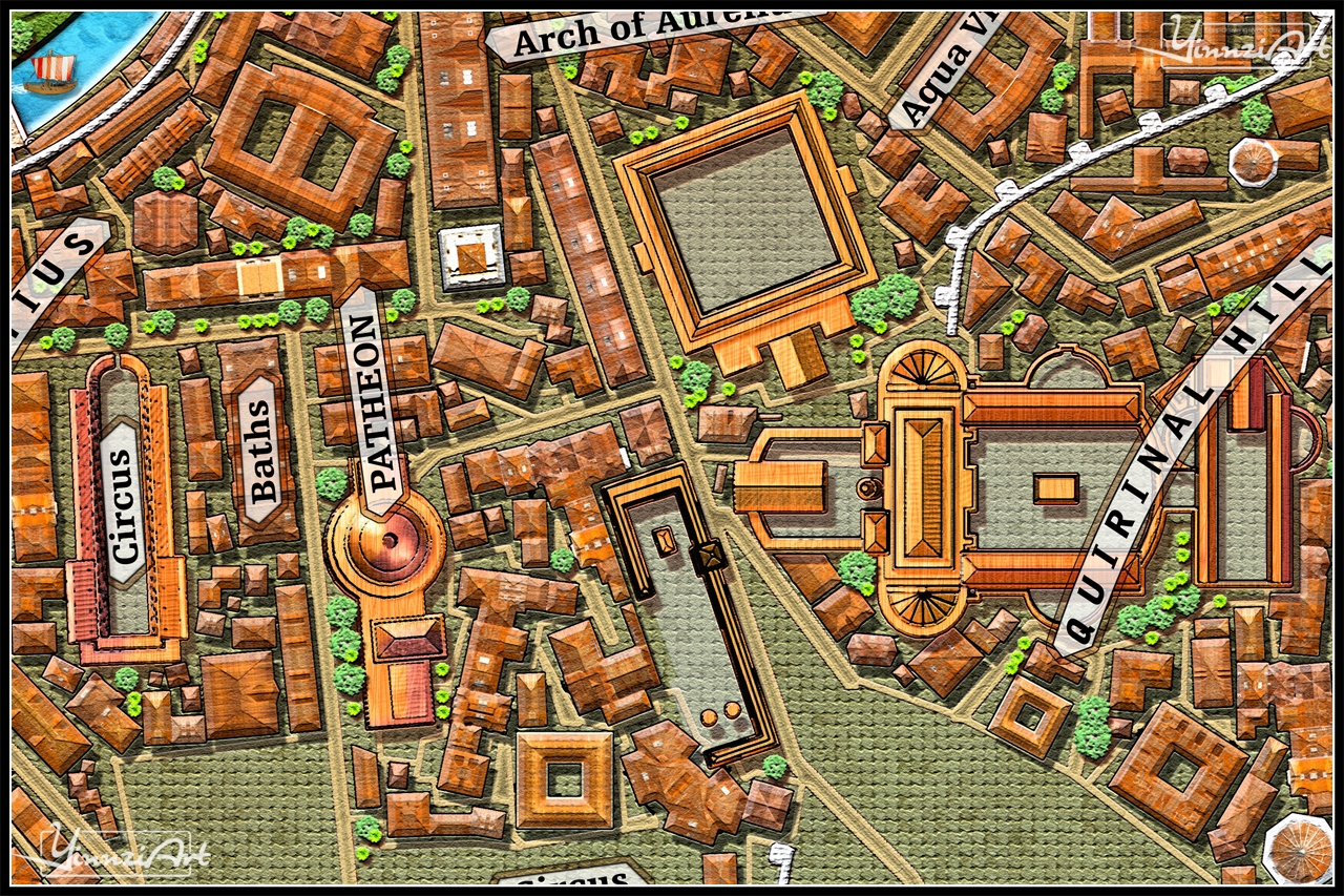 Illustration，Original painting，City illustration，Game original，poster，Map，Jigsaw puzzle，