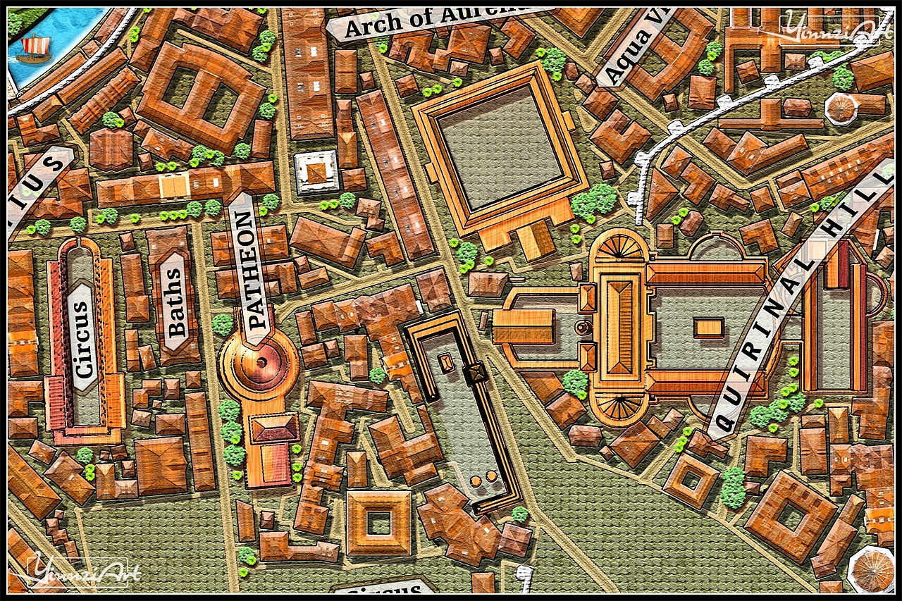Illustration，Original painting，City illustration，Game original，poster，Map，Jigsaw puzzle，