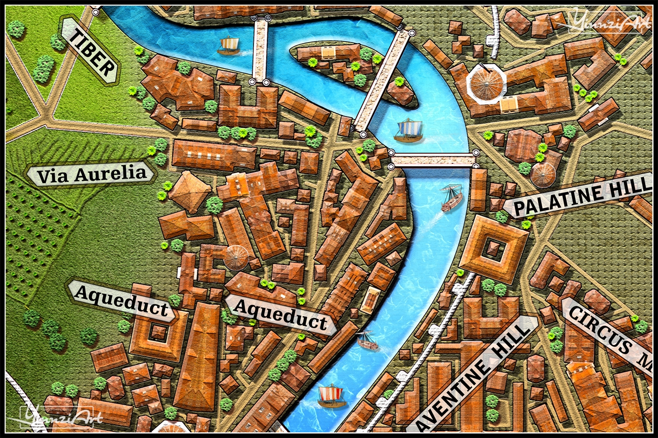 Illustration，Original painting，City illustration，Game original，poster，Map，Jigsaw puzzle，