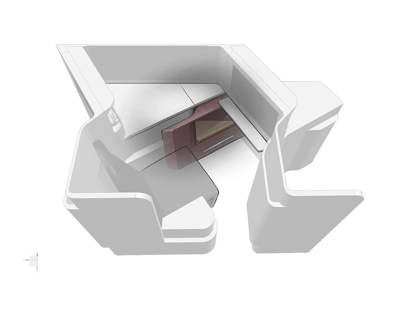 red dot，Panasonic Airlines，Business seat，Aircraft seat，Traffic interior，conceptual design，comfortable，