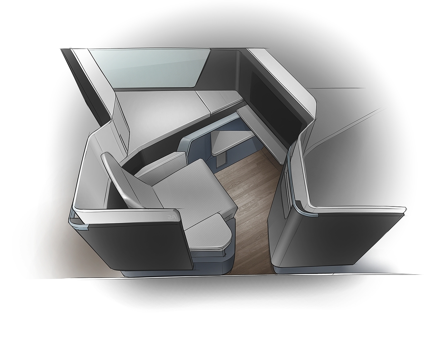 red dot，Panasonic Airlines，Business seat，Aircraft seat，Traffic interior，conceptual design，comfortable，