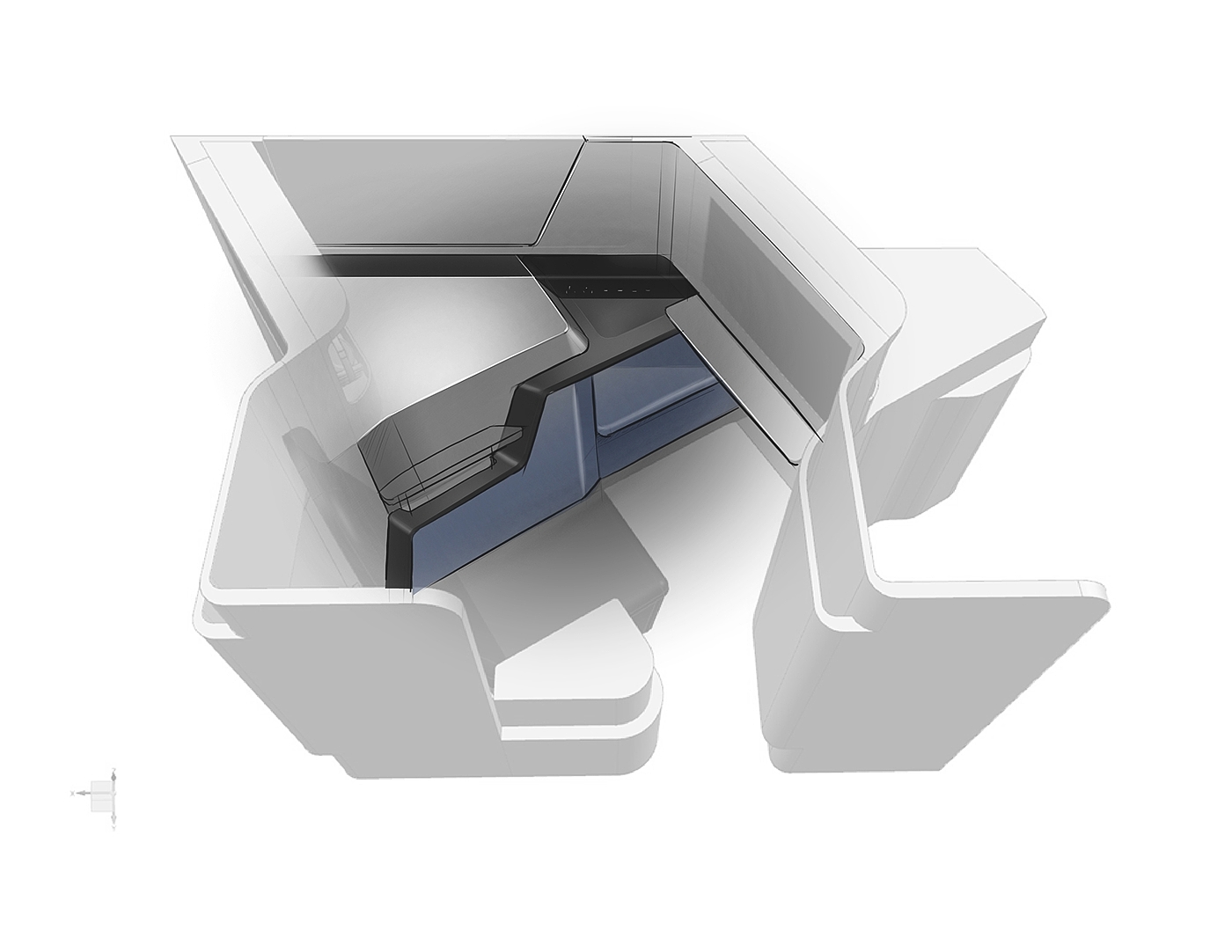 red dot，Panasonic Airlines，Business seat，Aircraft seat，Traffic interior，conceptual design，comfortable，