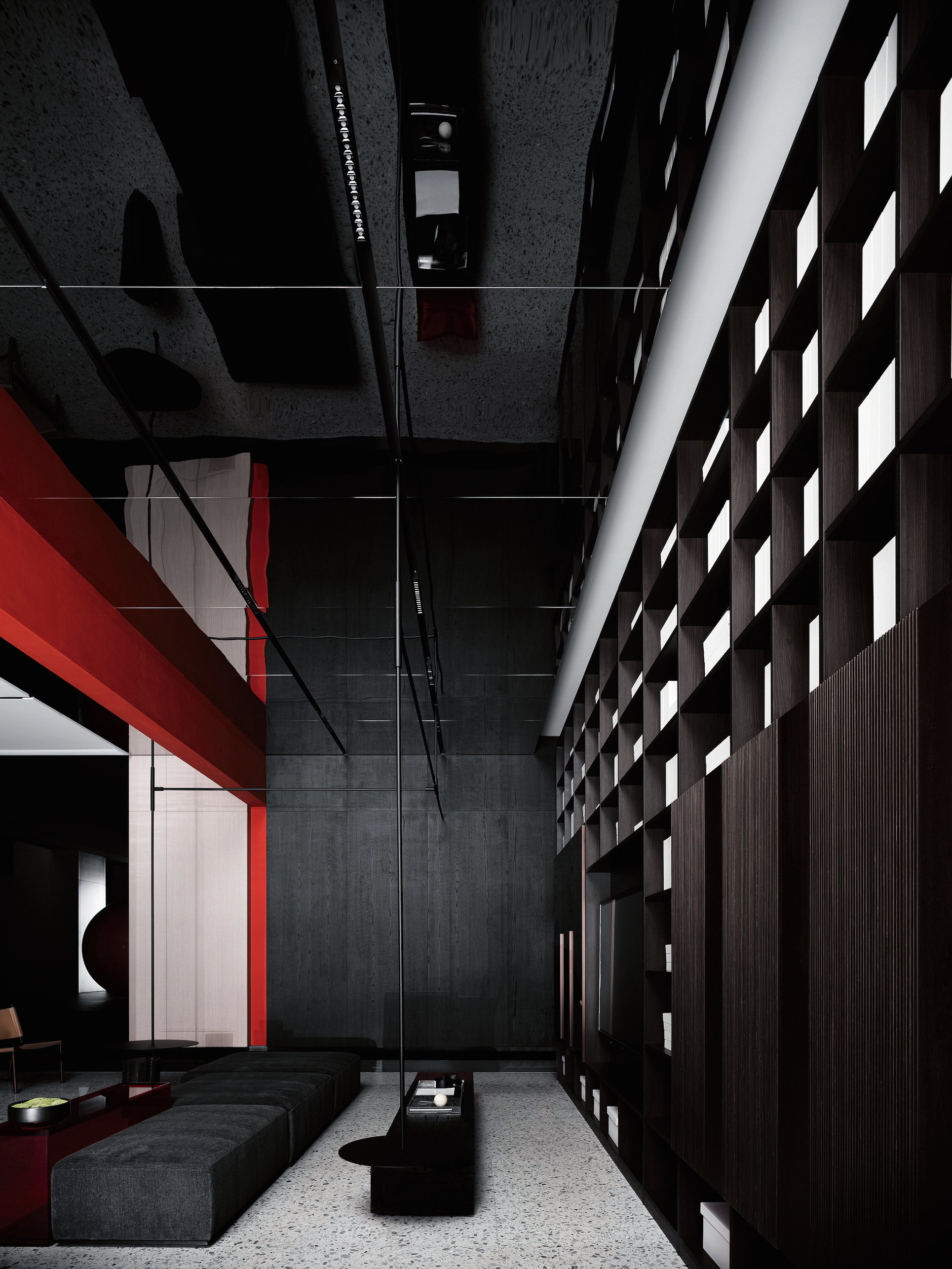 Interior decoration，Contrast color，black and white，2021 red dot product design award，