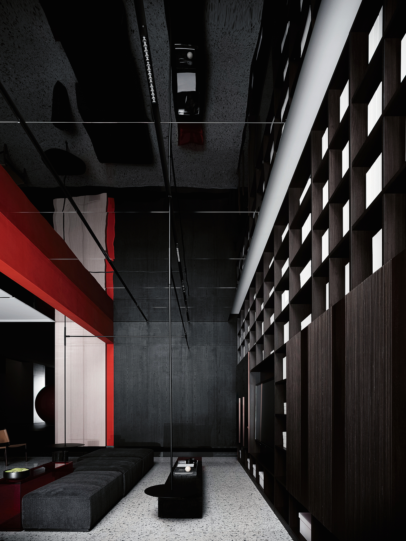 Interior decoration，Contrast color，black and white，2021 red dot product design award，