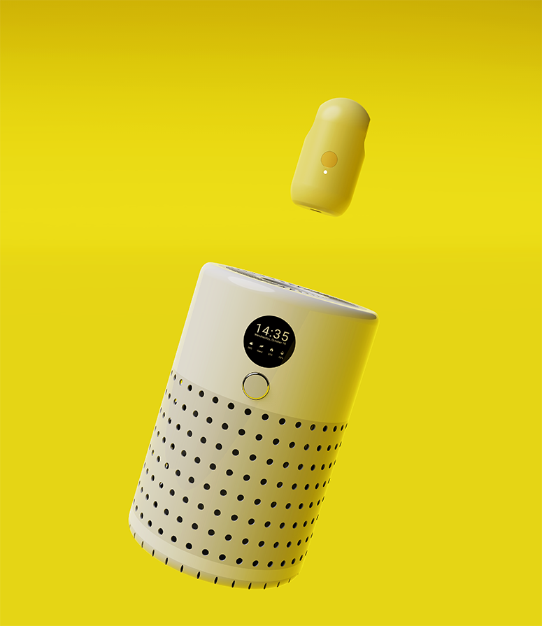 2021 undergraduate graduation design works，Graduation exhibition，School of Design, Hunan University ，air cleaner，Negative ion technology，