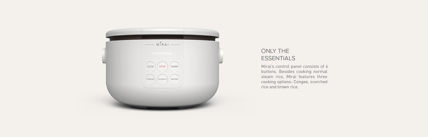 Red dot award，kitchenware，rice cooker，Mirai，2017 red dot，