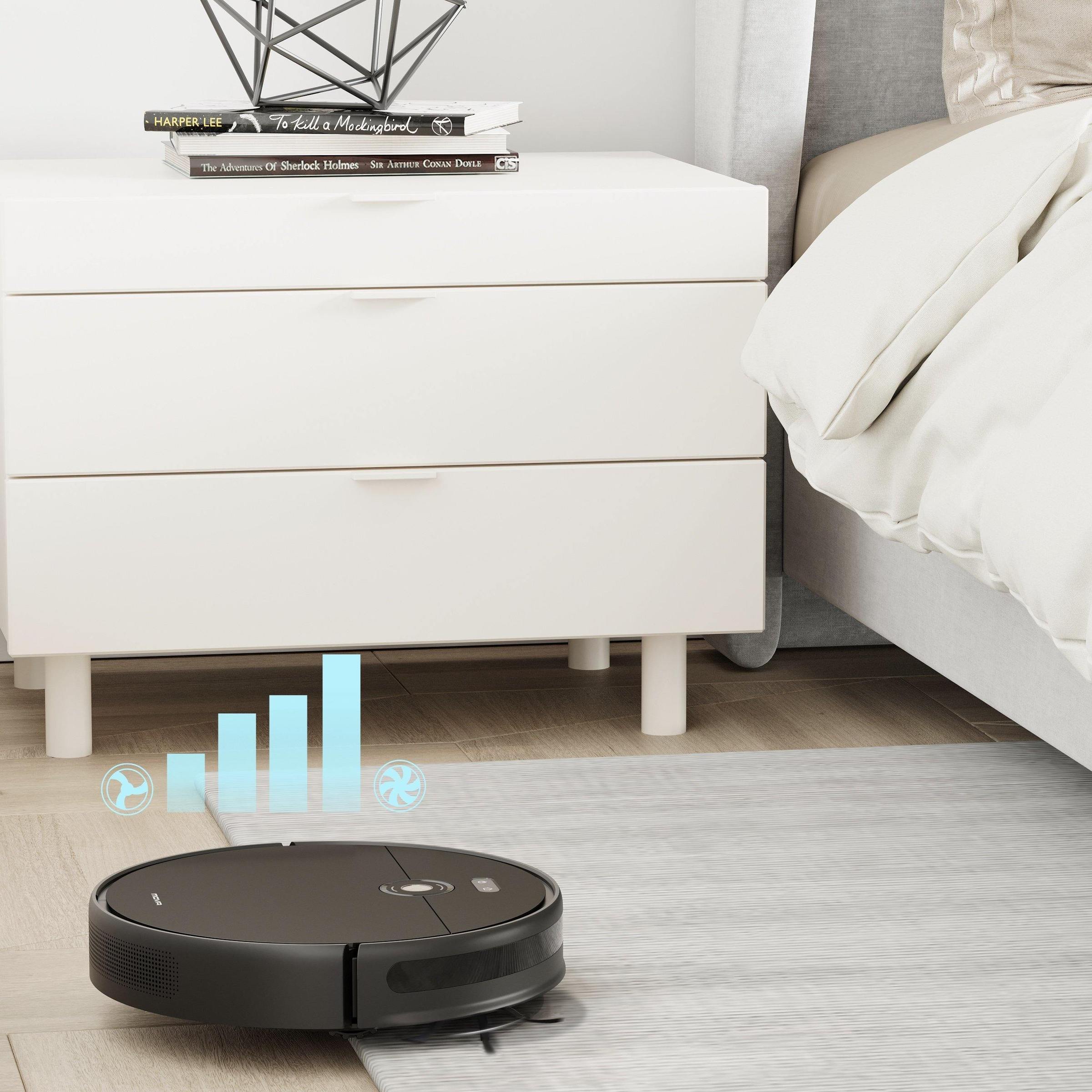 Sweeping robot，black，practical，2021 red dot product design award，