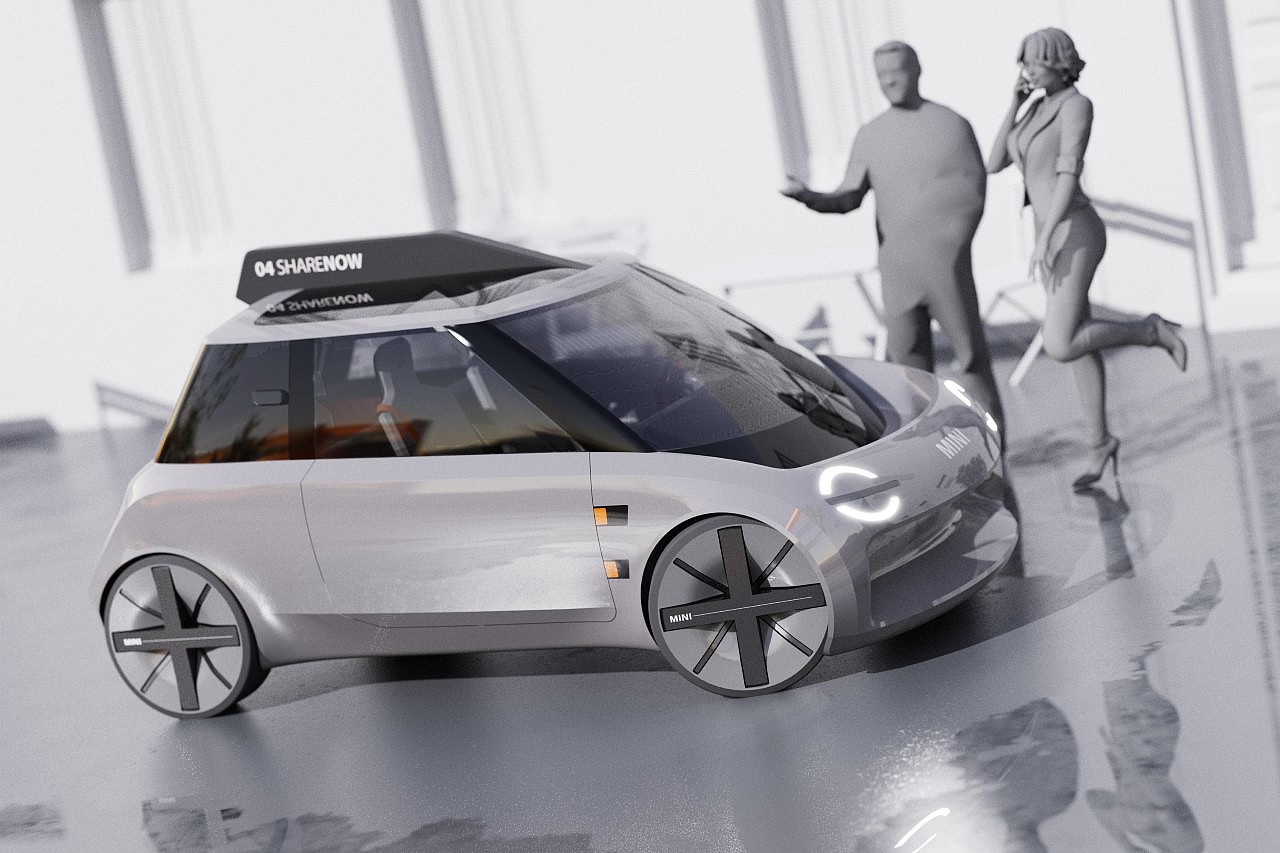 Mini car，MINI CARSHARING，conceptual design，