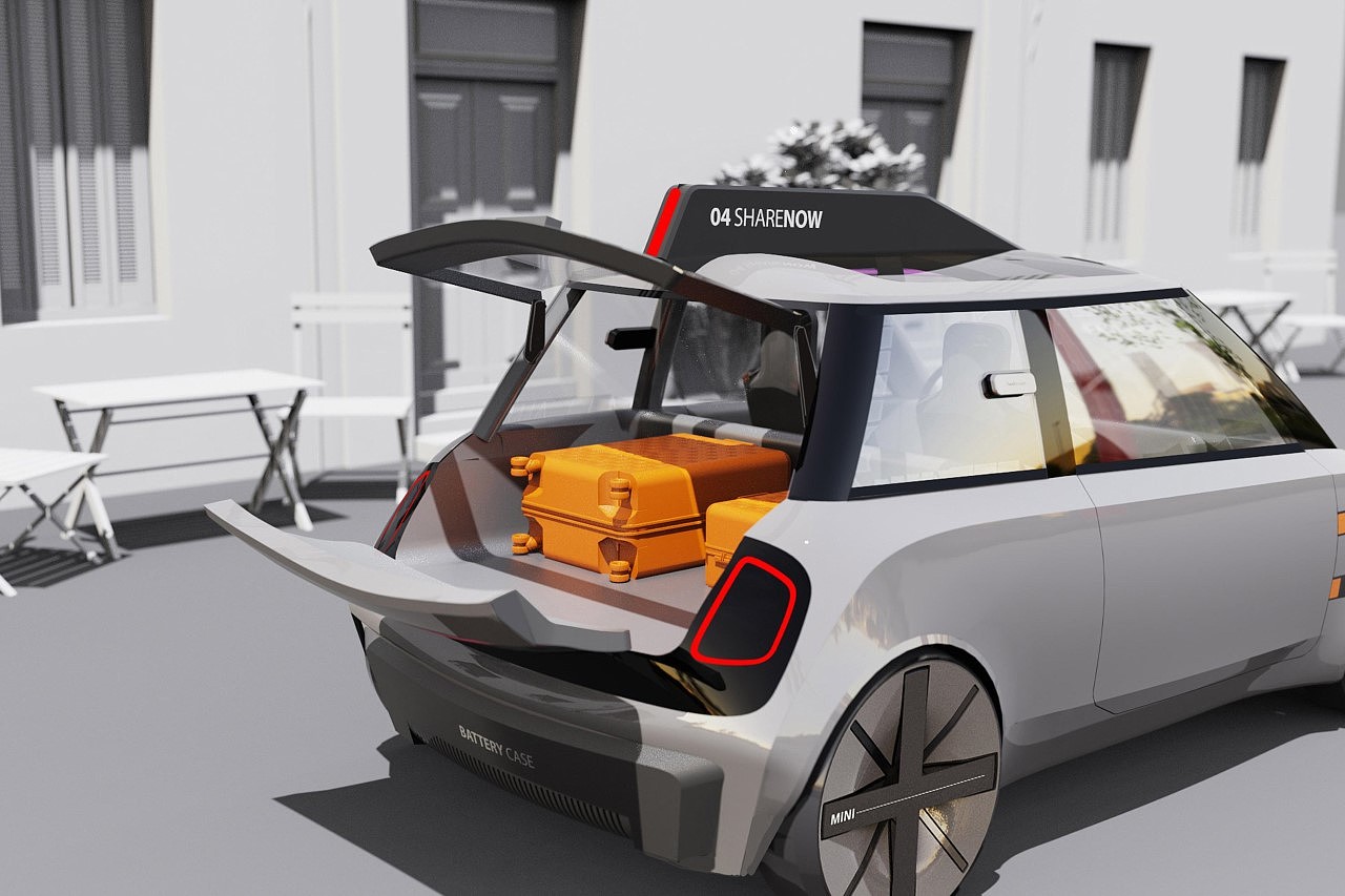 Mini car，MINI CARSHARING，conceptual design，