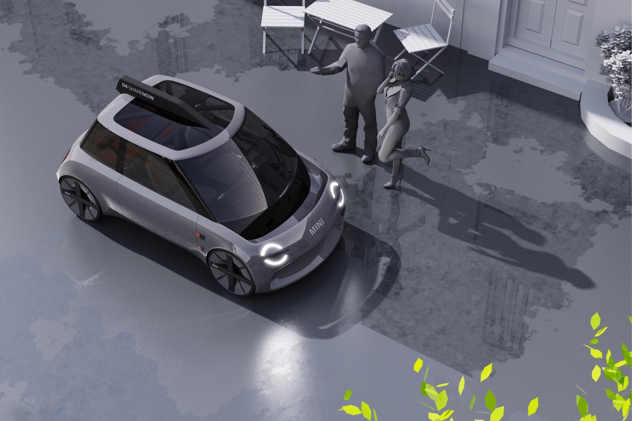 Mini car，MINI CARSHARING，conceptual design，