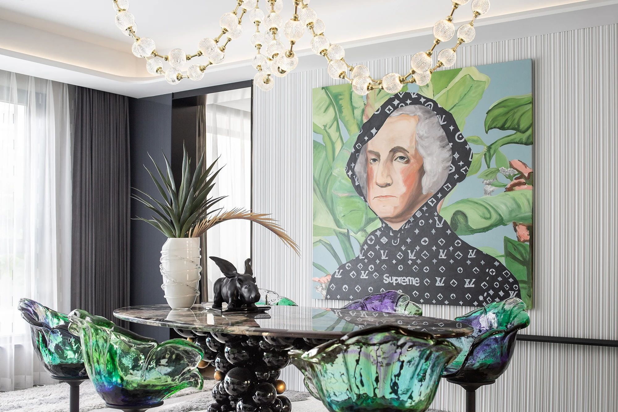 Interior design，Art，print，