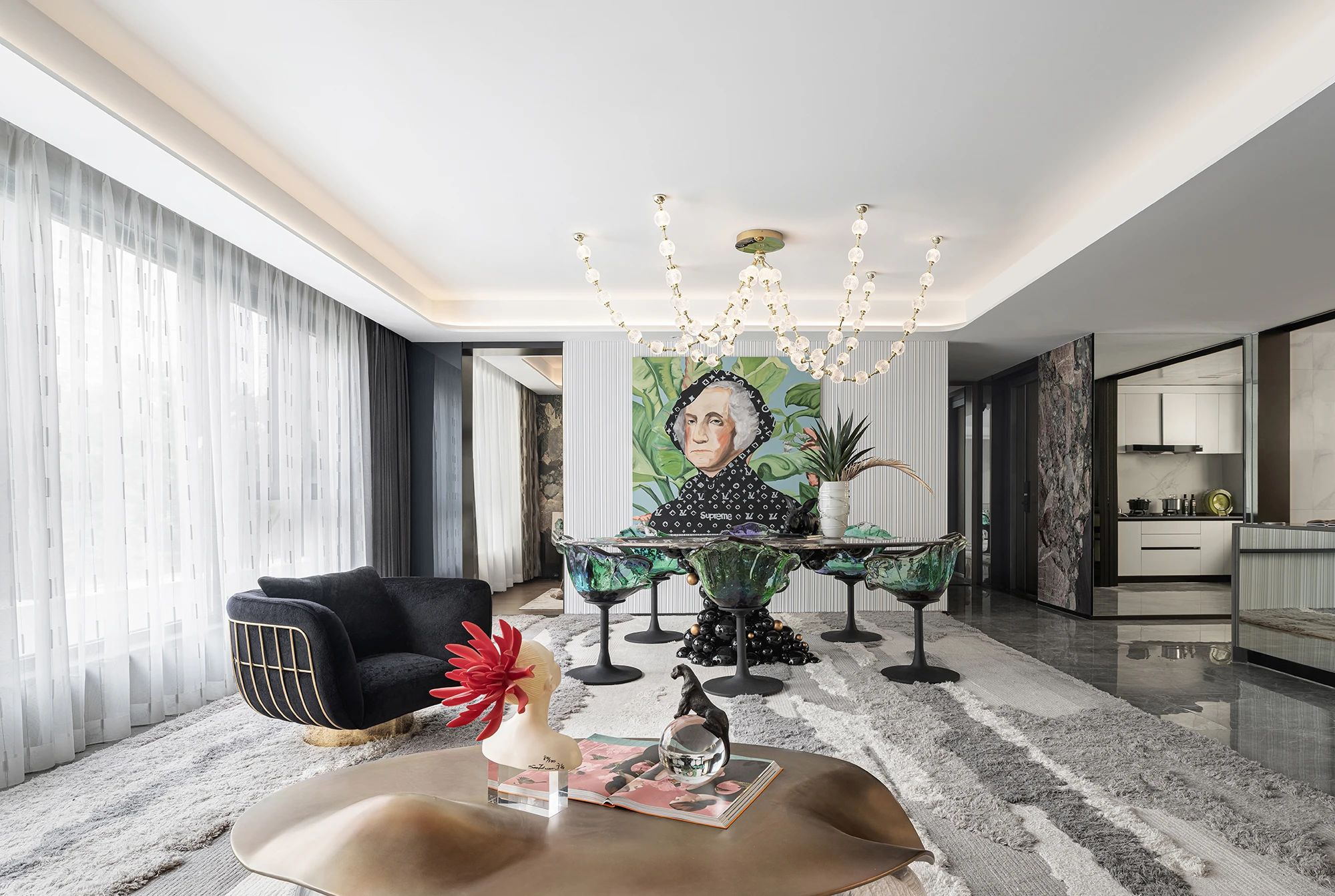 Interior design，Art，print，