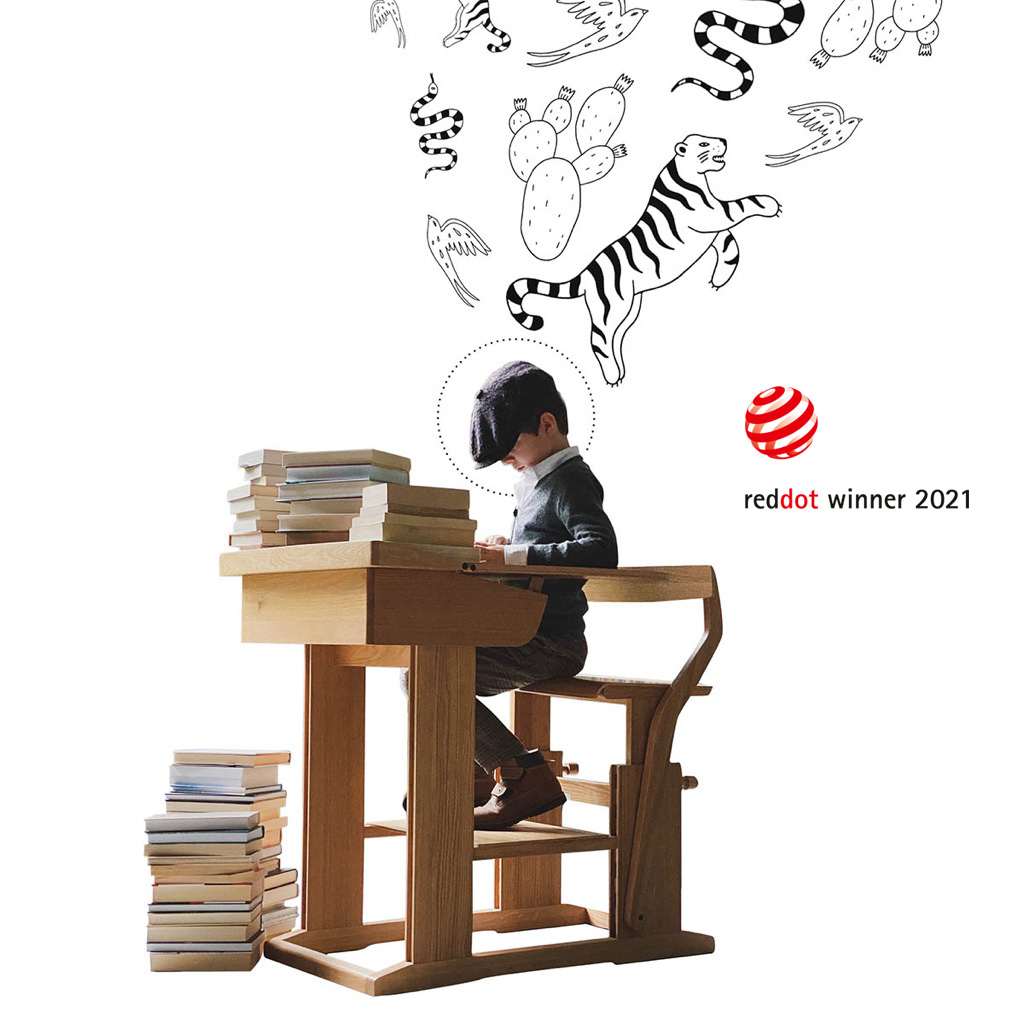2021 red dot product design award，EverDesk，children，desk，