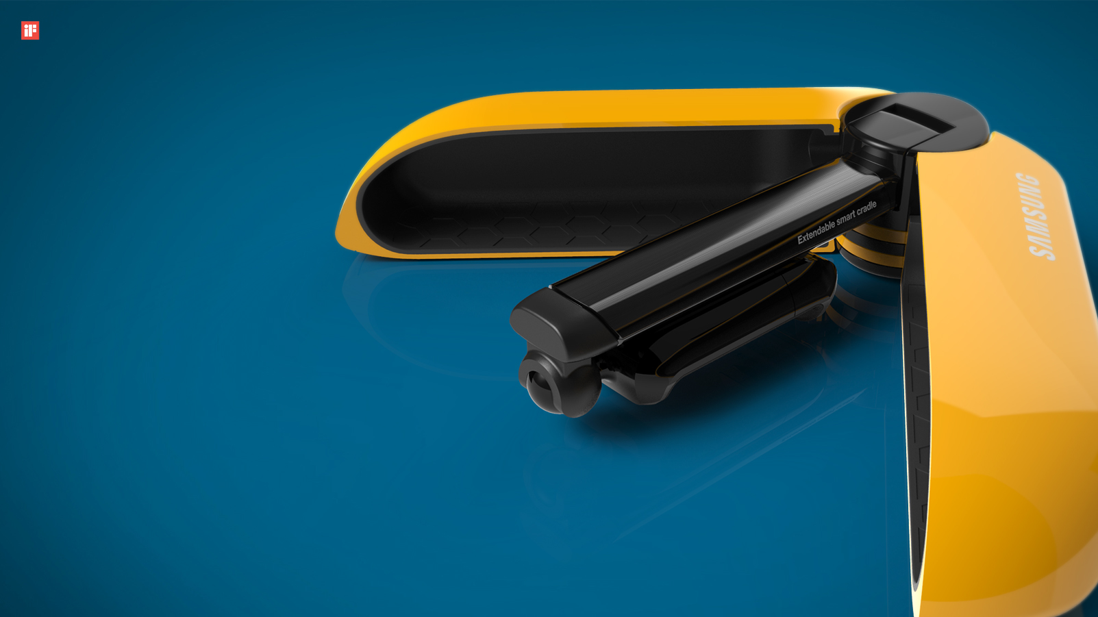 Samsung，brand，if，Portable，Mobile phone bracket，scanning，Bumblebee，yellow，