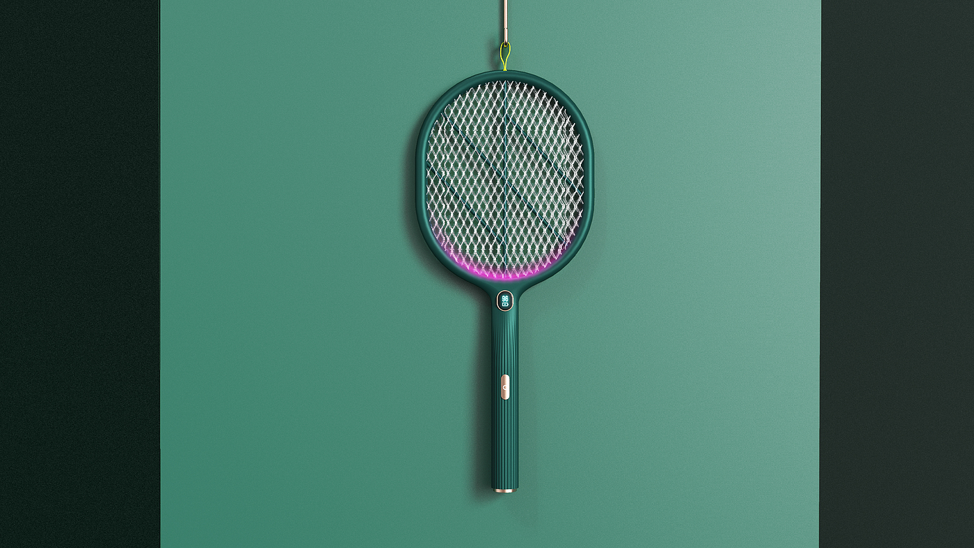 product design，Electric mosquito racket，Retro，fashion，industrial design，