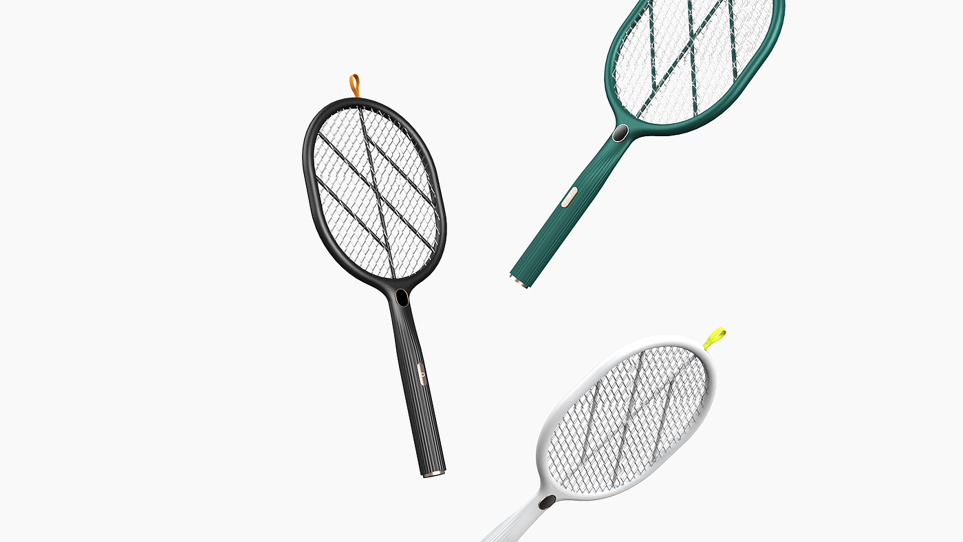 product design，Electric mosquito racket，Retro，fashion，industrial design，