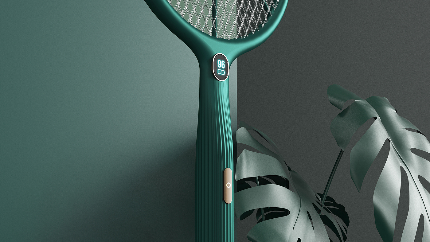 product design，Electric mosquito racket，Retro，fashion，industrial design，