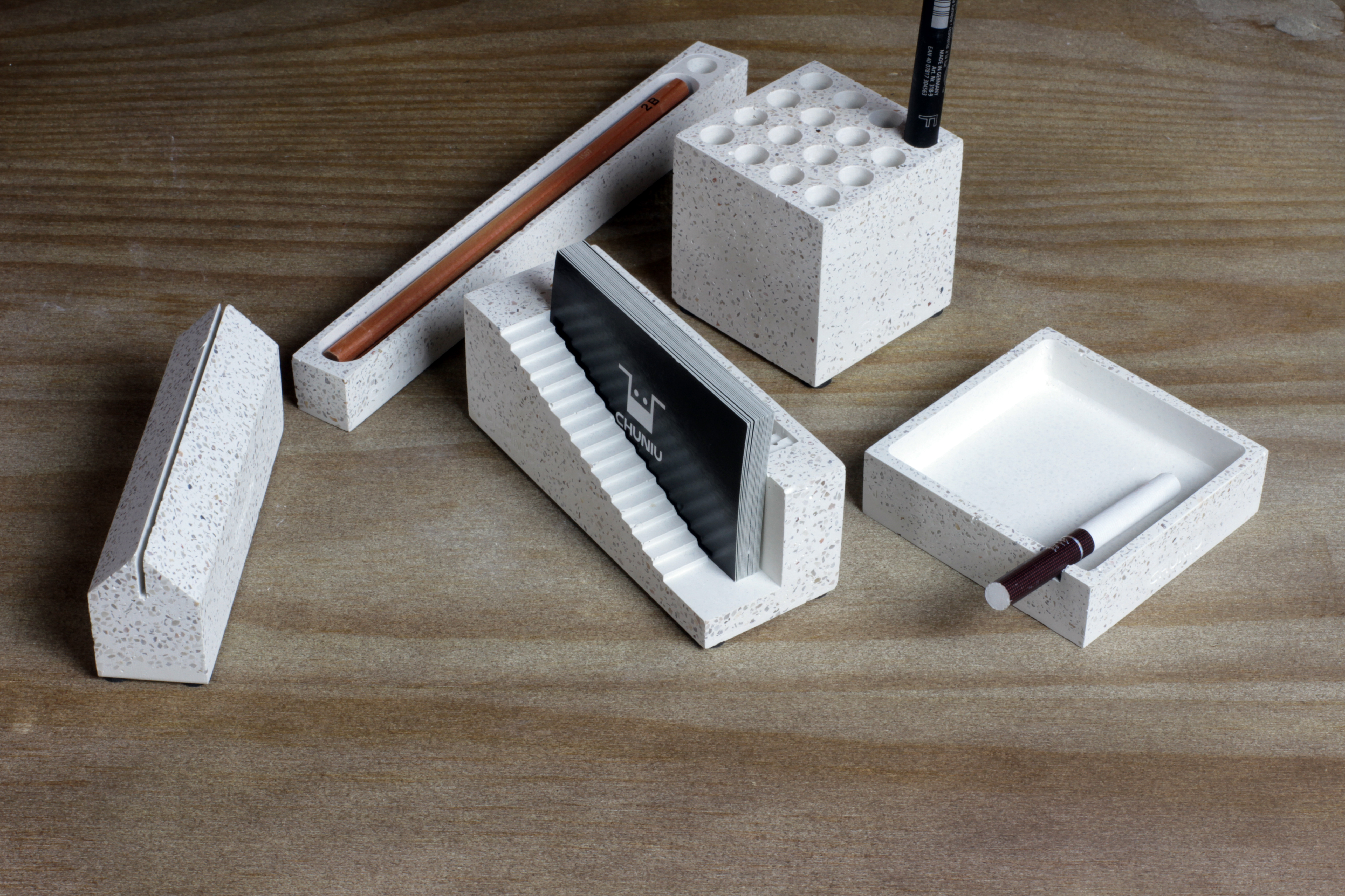 Terrazzo，original，Pure handmade，Business card holder，Business card holder，Clear cement，